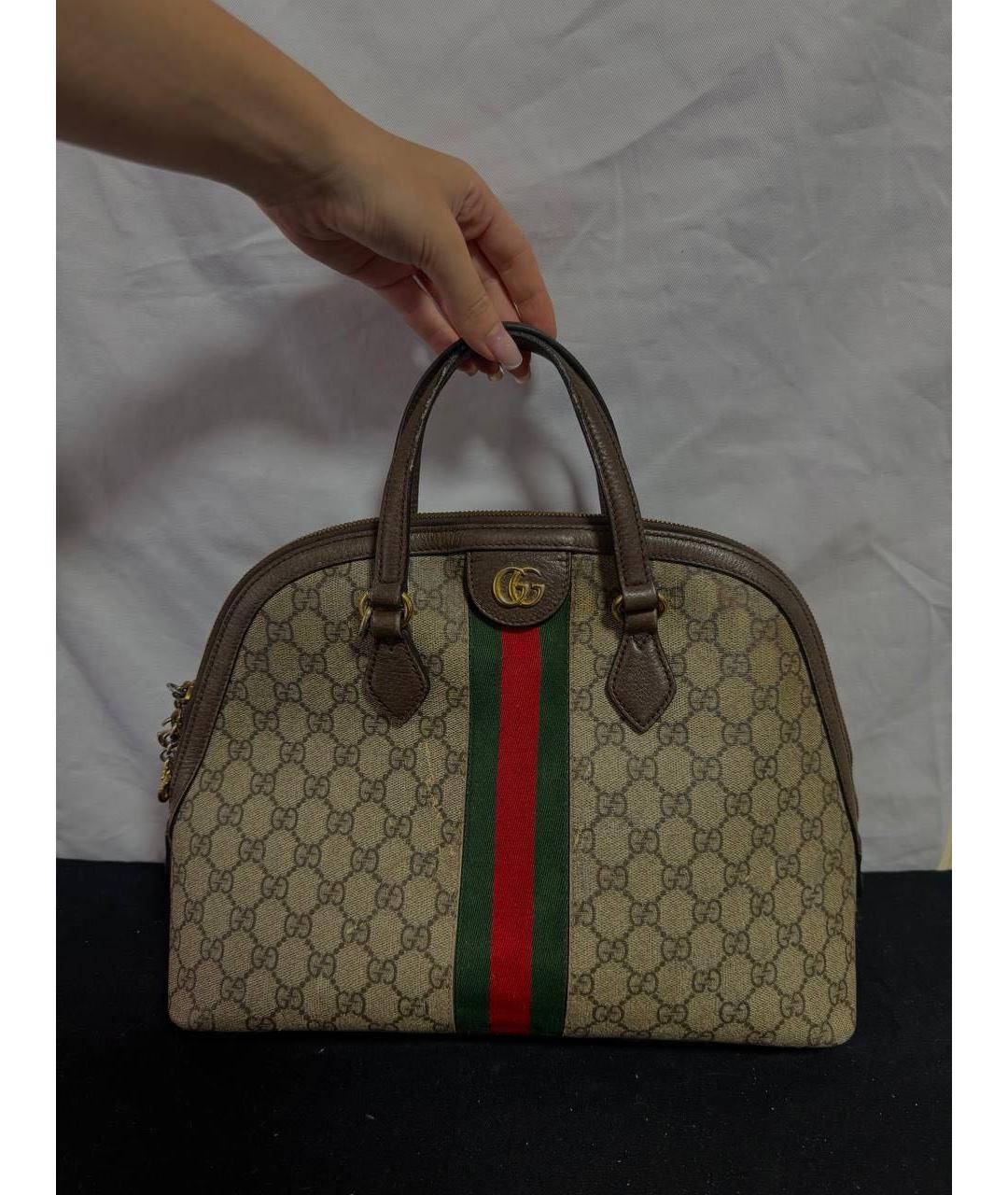 GUCCI Бежевая сумка с короткими ручками, фото 5
