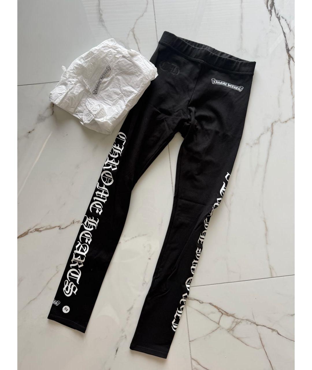 CHROME HEARTS Черные хлопковые капри, фото 5