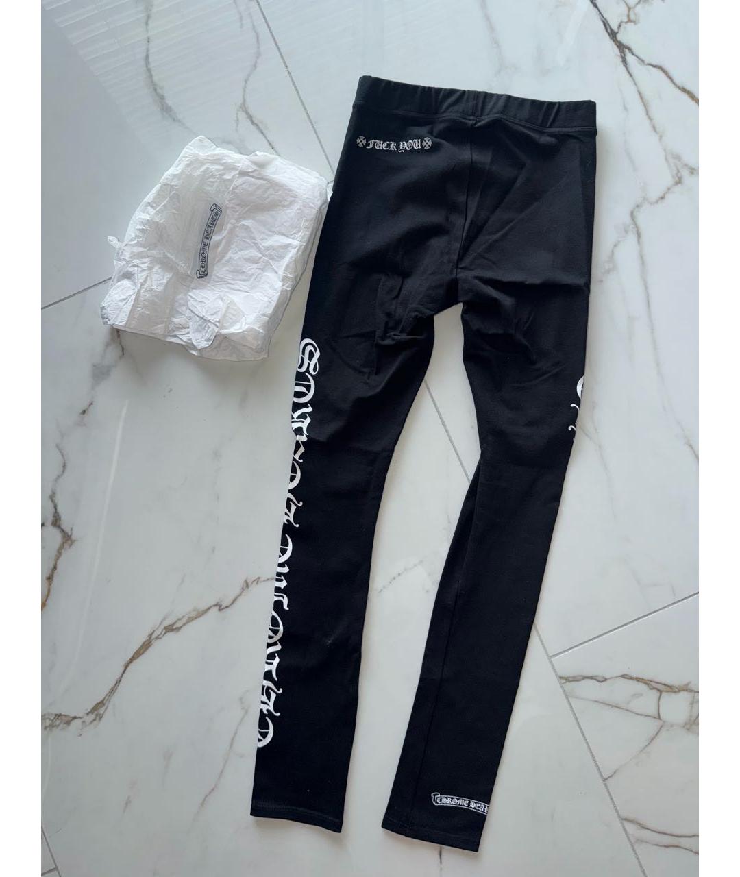 CHROME HEARTS Черные хлопковые капри, фото 2