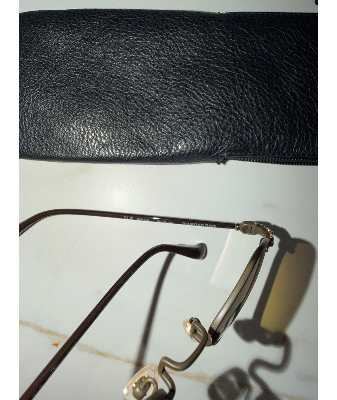 CHROME HEARTS Золотые металлические солнцезащитные очки, фото 3