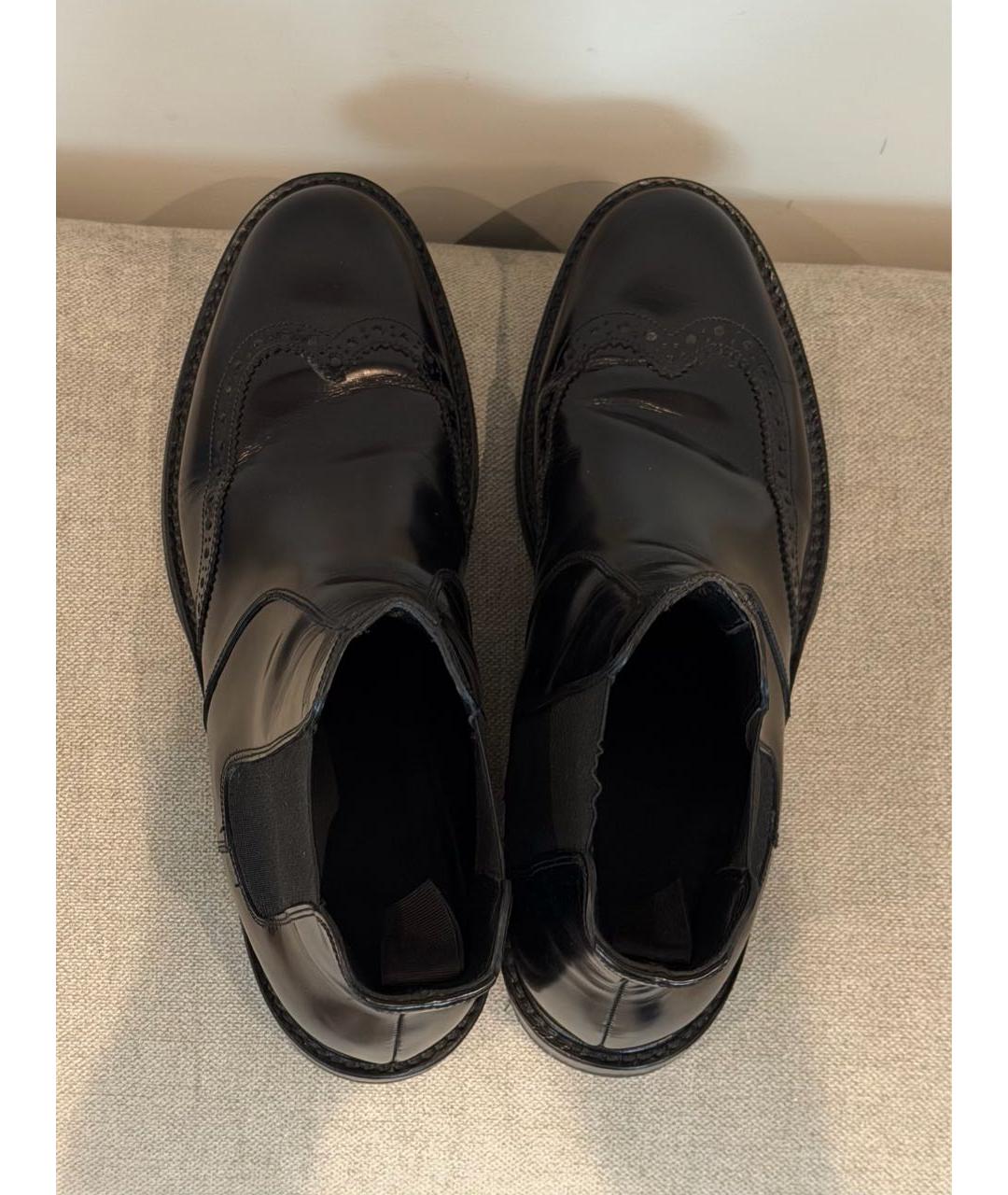 SAINT LAURENT Черные полусапоги из лакированной кожи, фото 3