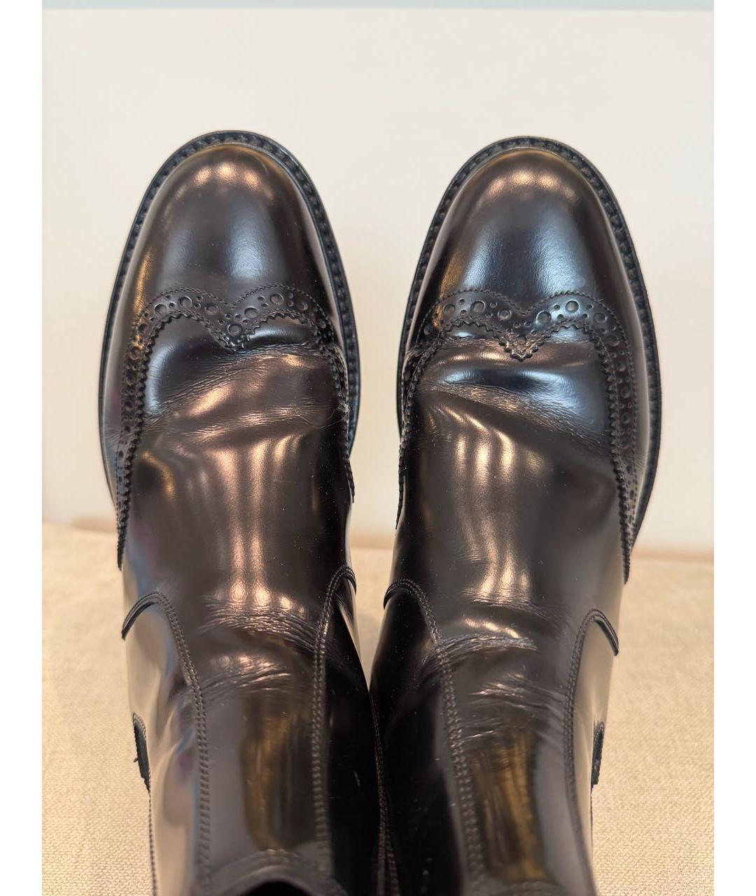 SAINT LAURENT Черные полусапоги из лакированной кожи, фото 6