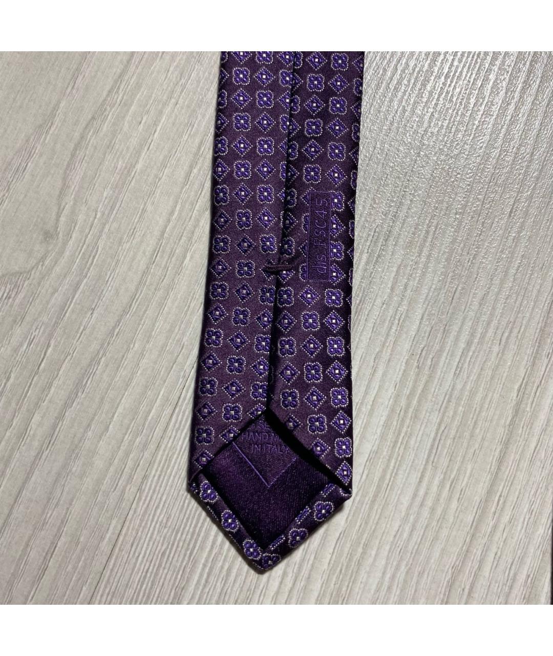 BRIONI Фиолетовый шелковый галстук, фото 4
