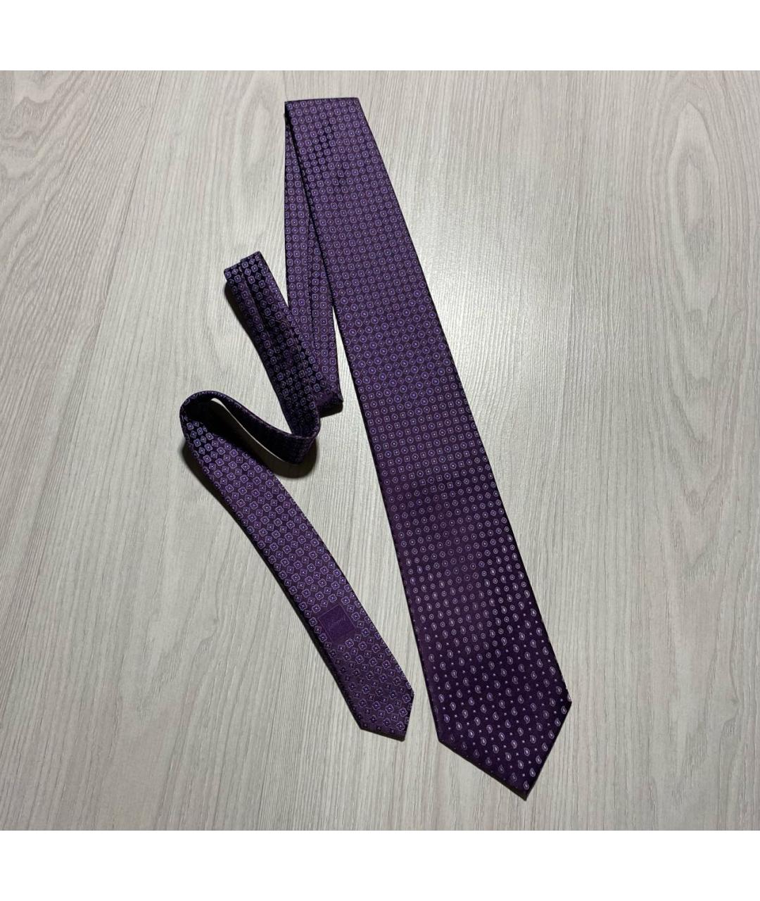 BRIONI Фиолетовый шелковый галстук, фото 7
