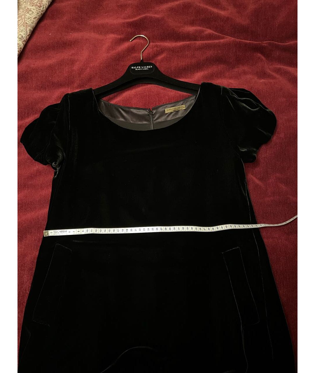 ALEXANDER MCQUEEN Черное бархатное повседневное платье, фото 3
