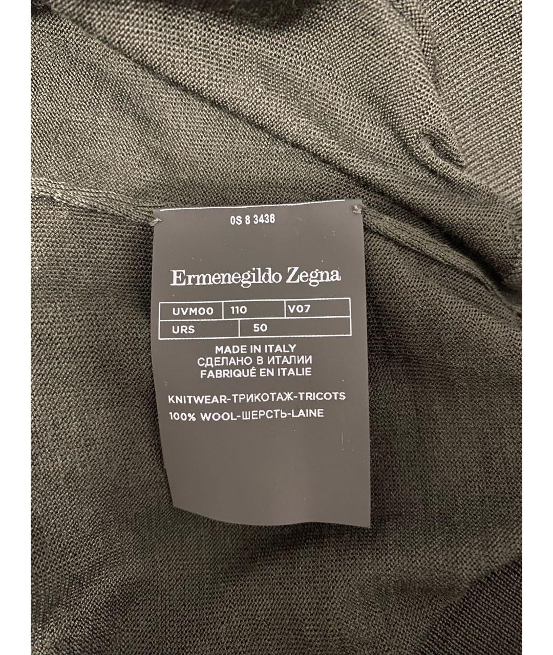 ERMENEGILDO ZEGNA XXX Антрацитовый шерстяной джемпер / свитер, фото 4
