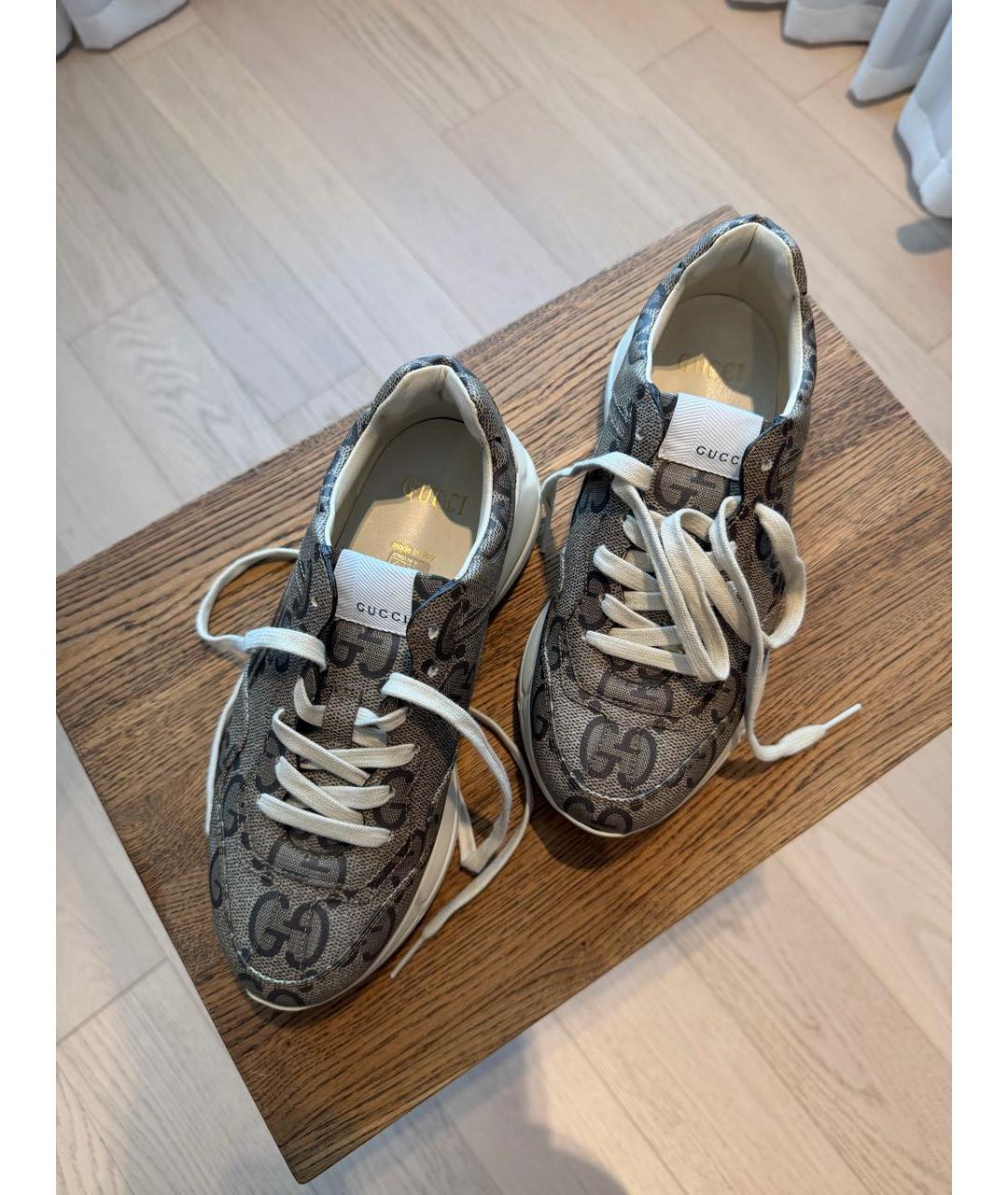 GUCCI Бежевые кеды, фото 3