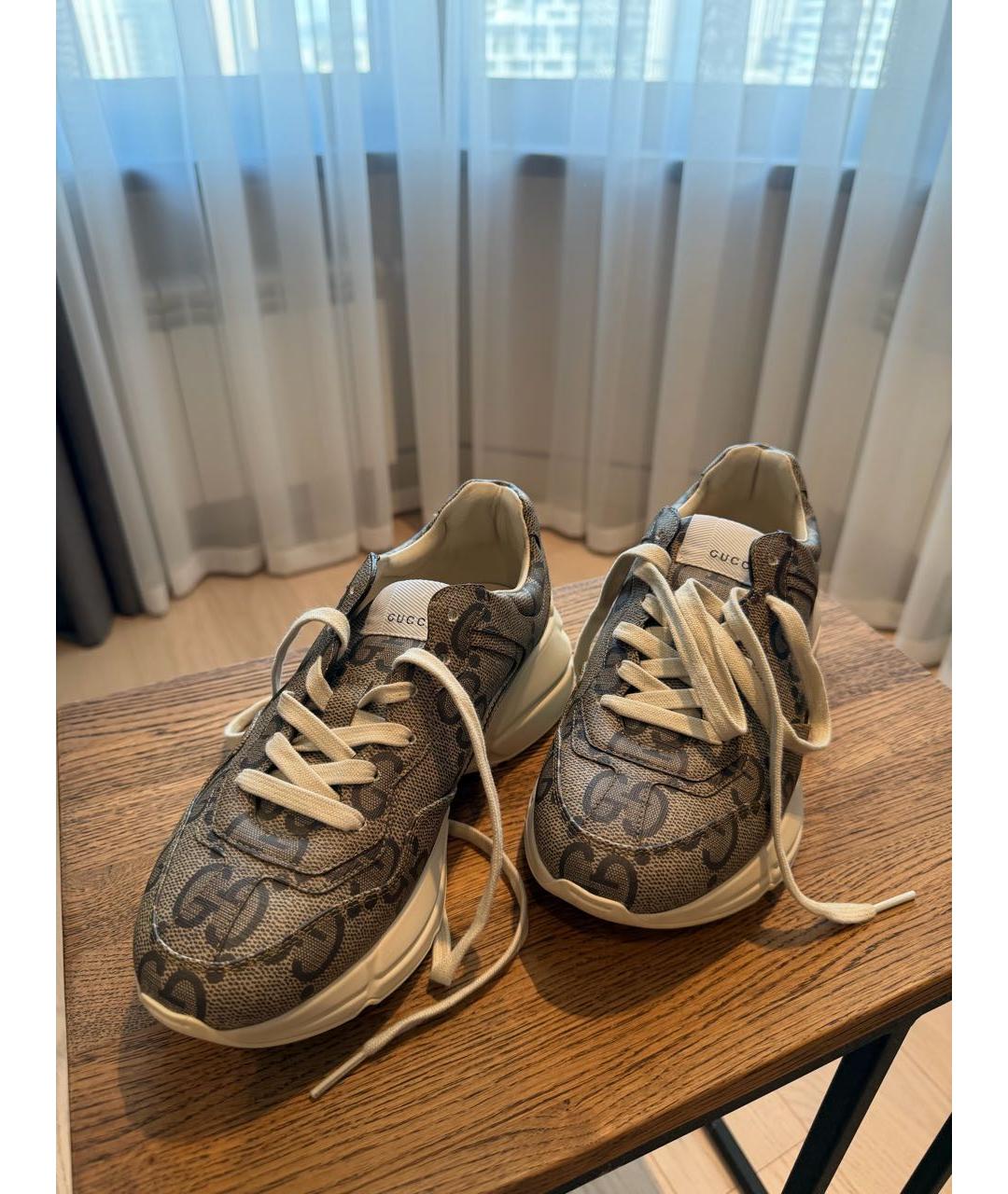 GUCCI Бежевые кеды, фото 2
