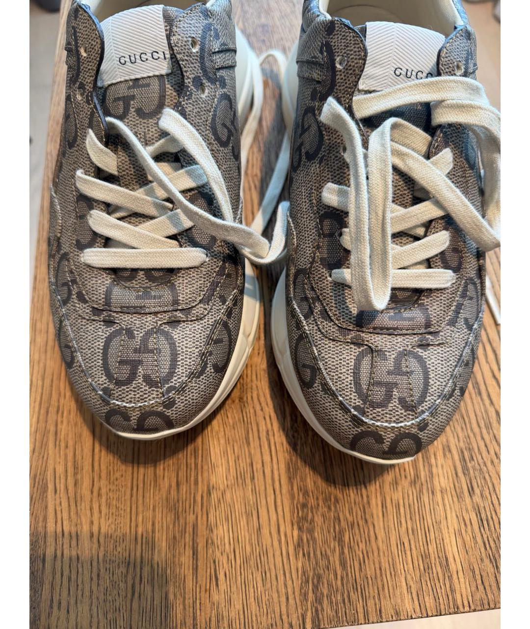 GUCCI Бежевые кеды, фото 5