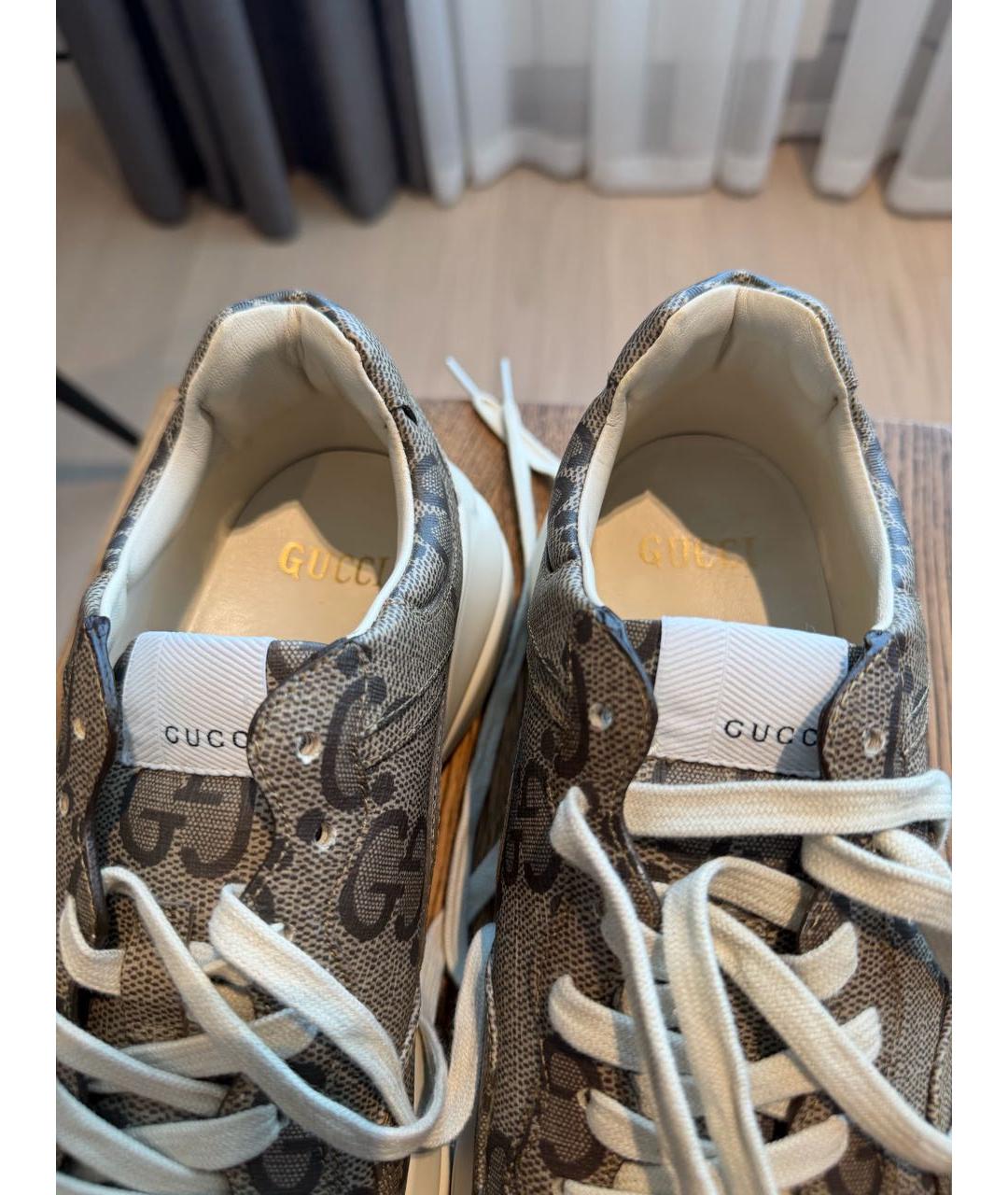 GUCCI Бежевые кеды, фото 6