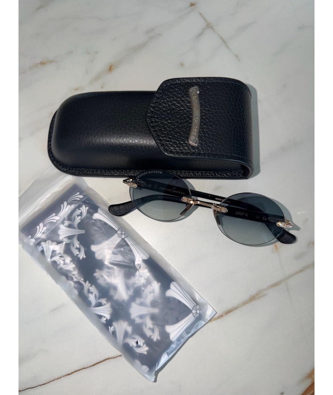 CHROME HEARTS Коричневые деревянные солнцезащитные очки, фото 4