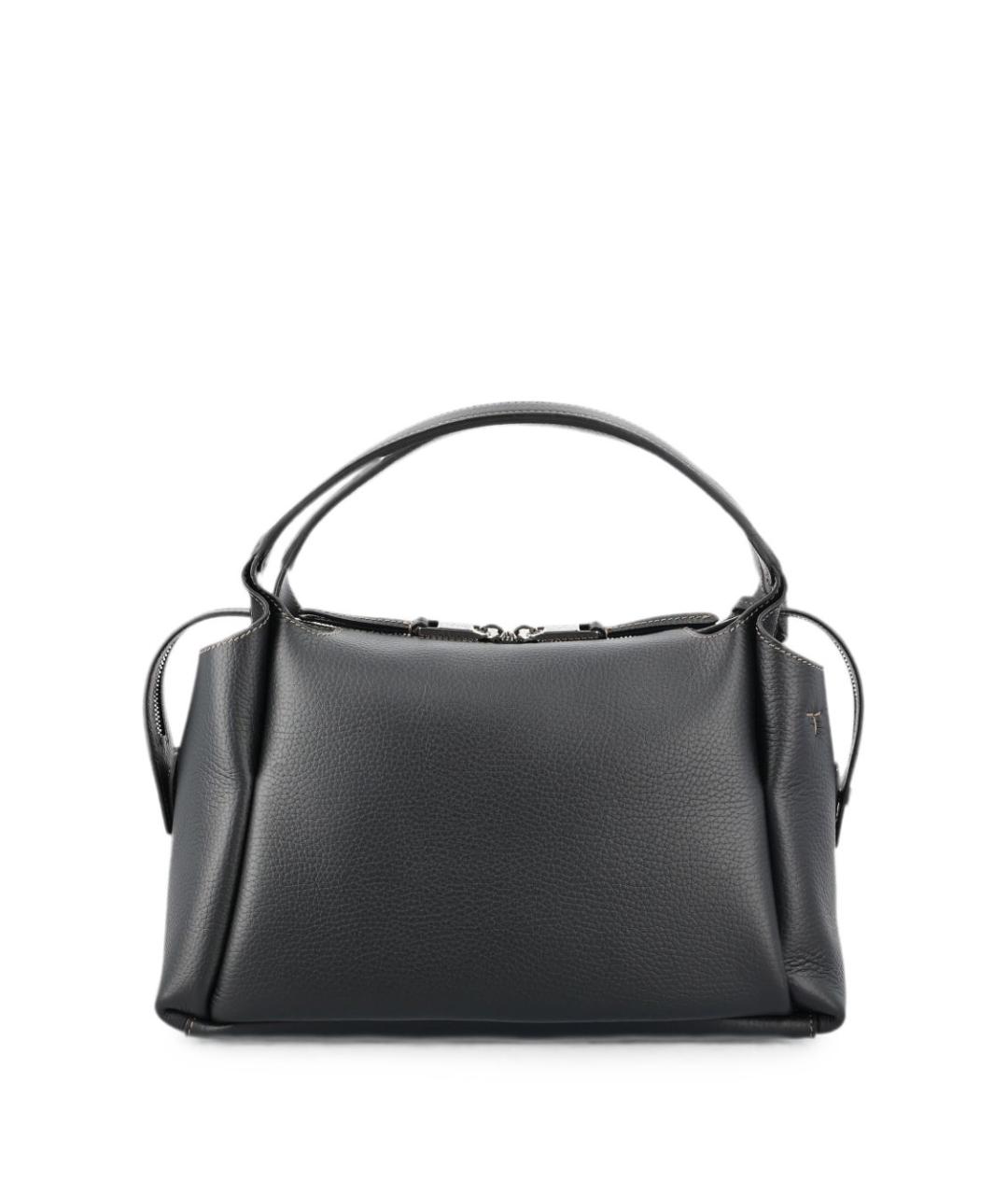 TOD'S Черная кожаная сумка тоут, фото 3