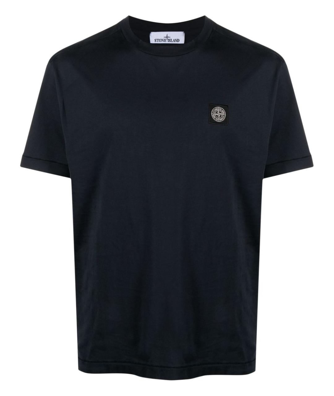 STONE ISLAND Синяя хлопковая футболка, фото 1