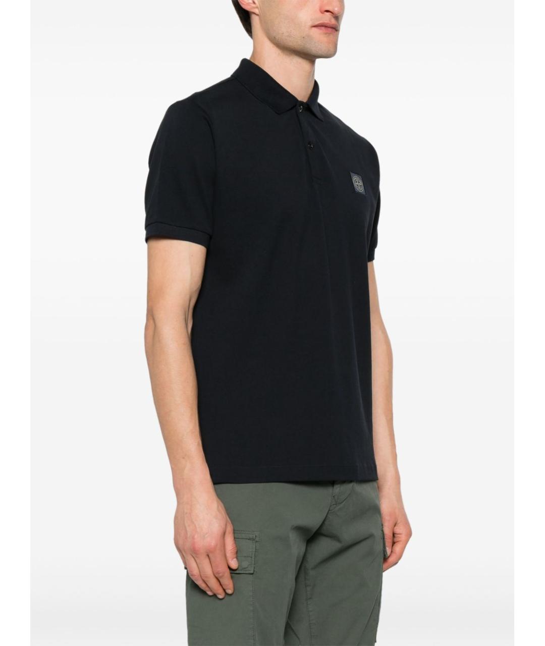 STONE ISLAND Синяя хлопковая футболка, фото 4