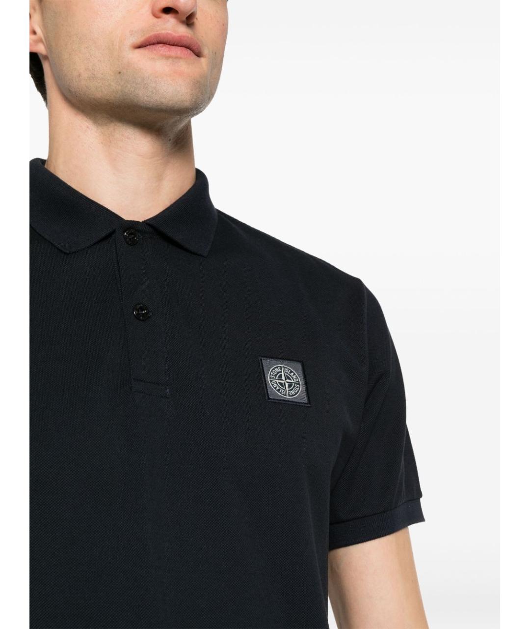 STONE ISLAND Синяя хлопковая футболка, фото 2