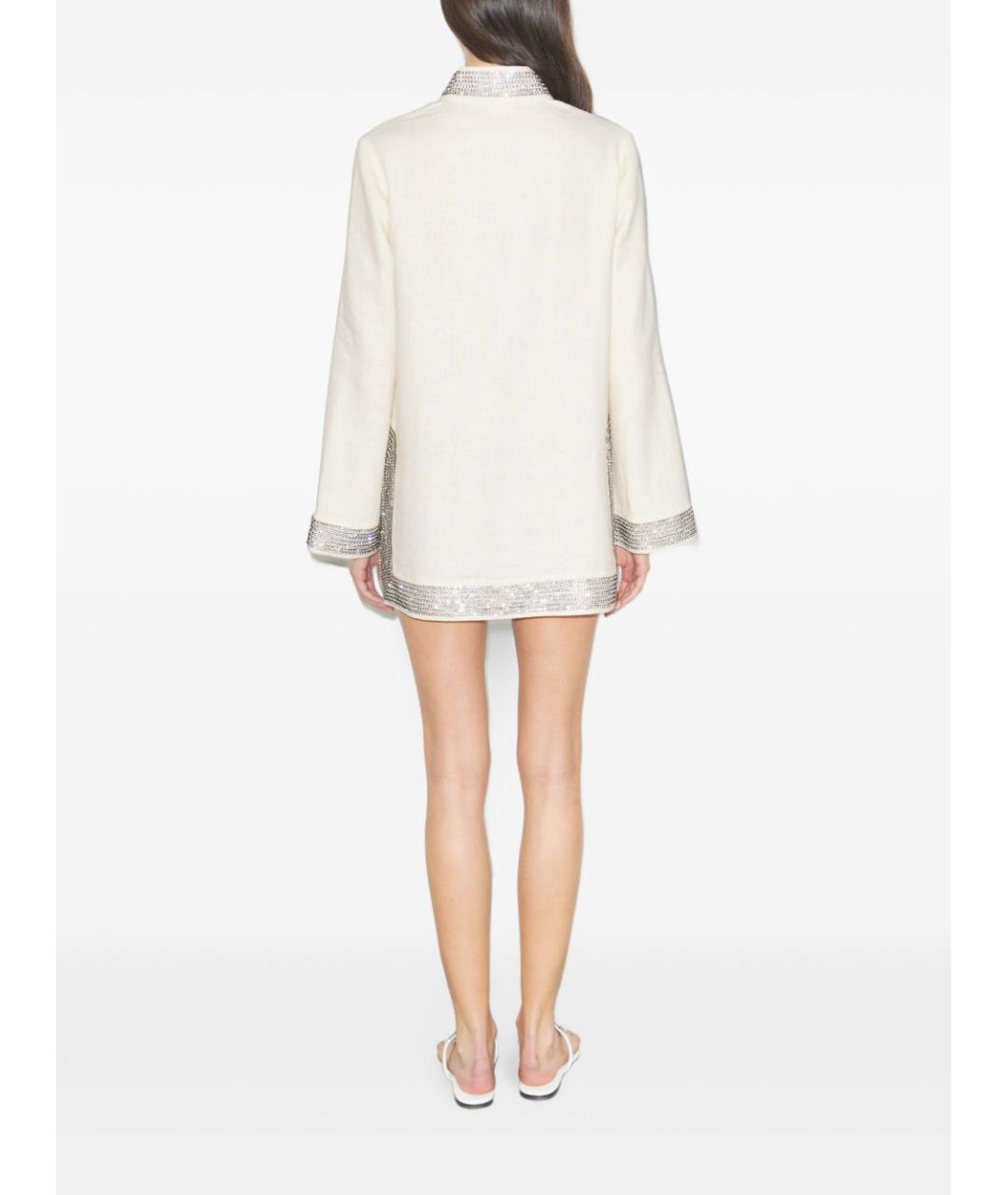 TORY BURCH Бежевое льняное платье, фото 4