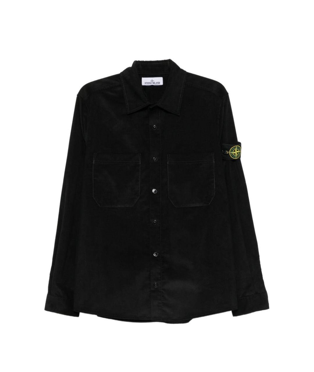 STONE ISLAND Черная хлопковая кэжуал рубашка, фото 1