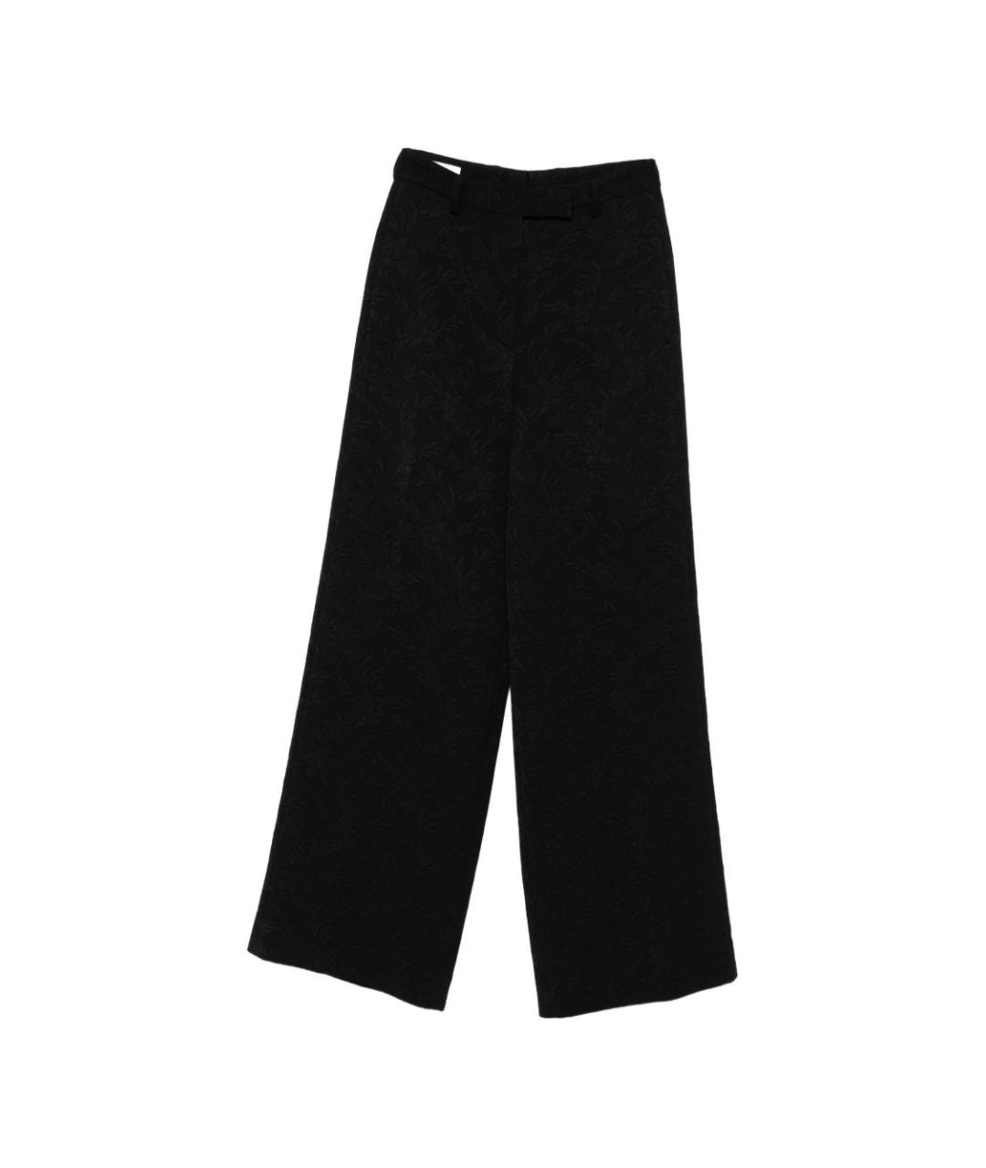 DRIES VAN NOTEN Черные вискозные прямые брюки, фото 1