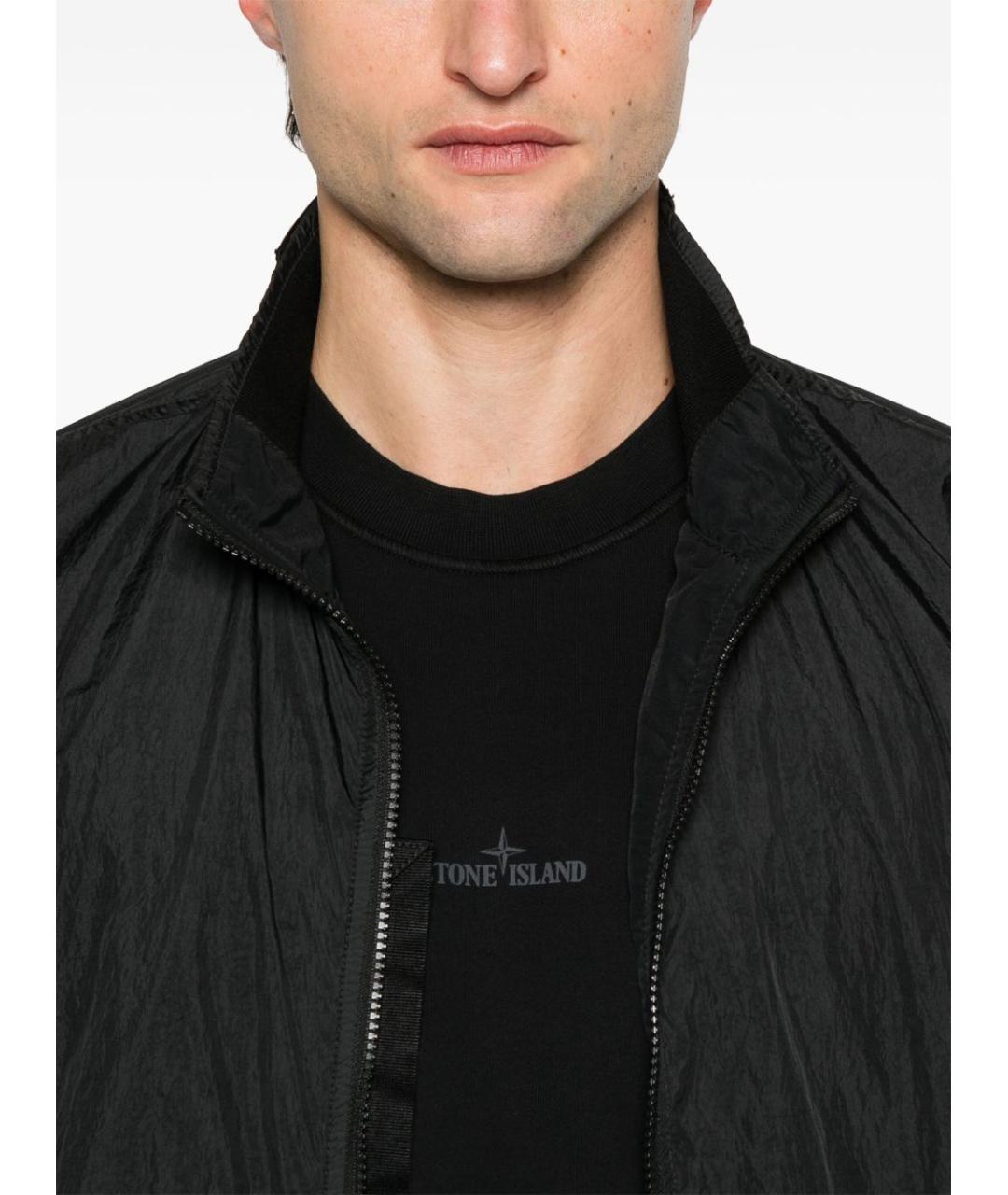 STONE ISLAND Черная полиамидовая куртка, фото 2