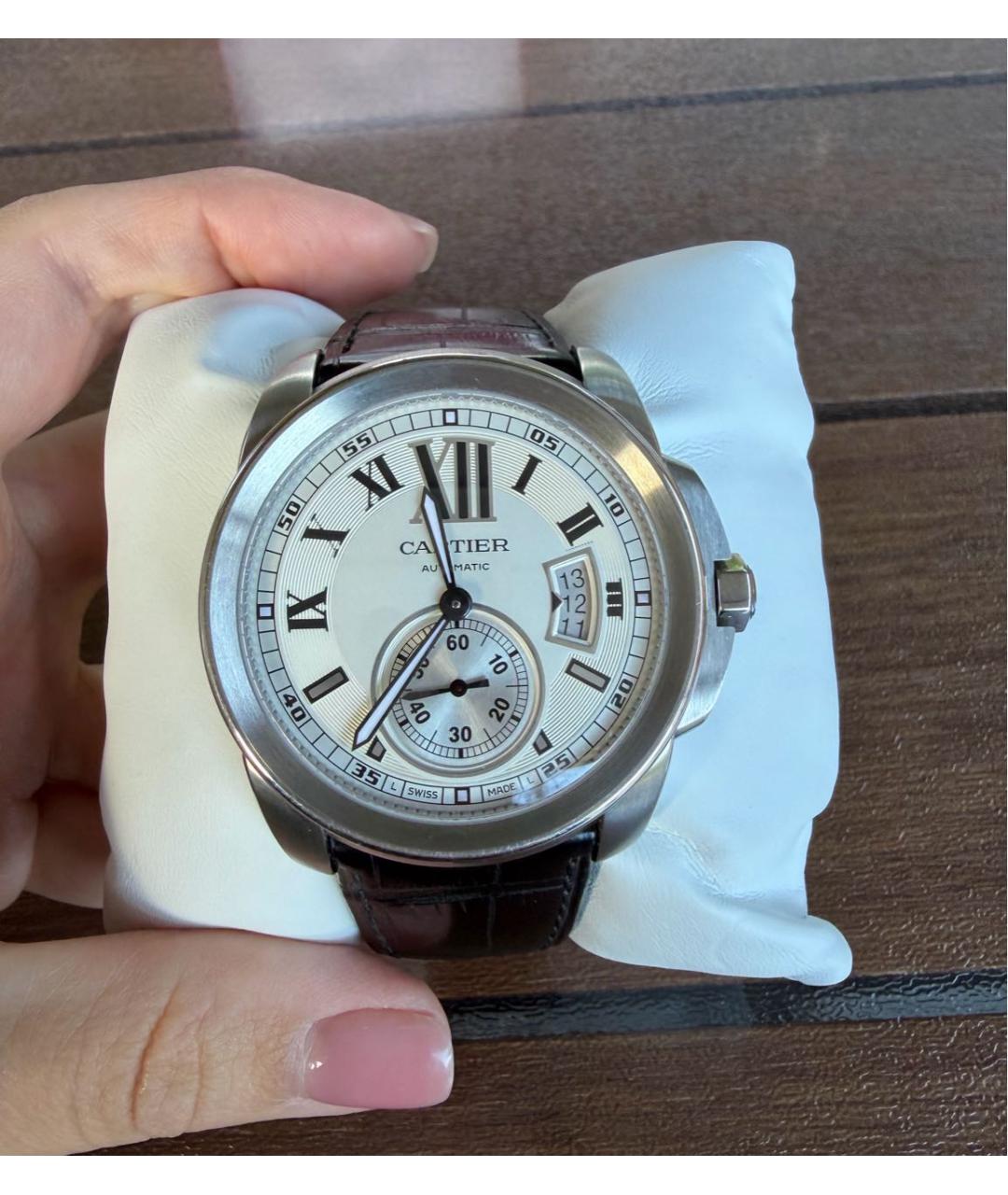 CARTIER Черные часы, фото 5