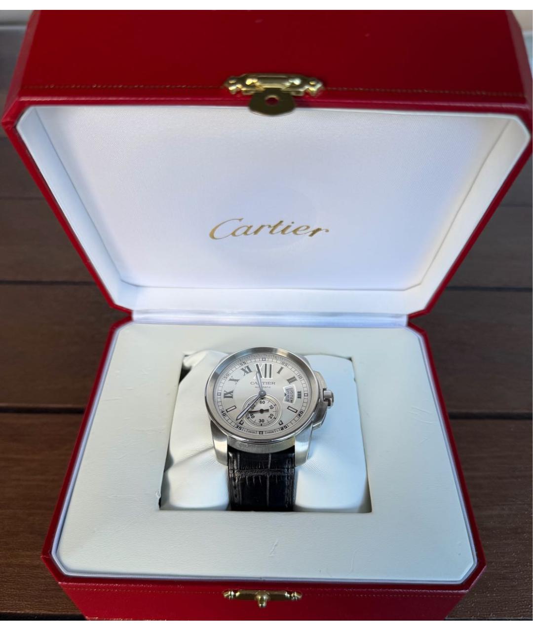 CARTIER Черные часы, фото 4