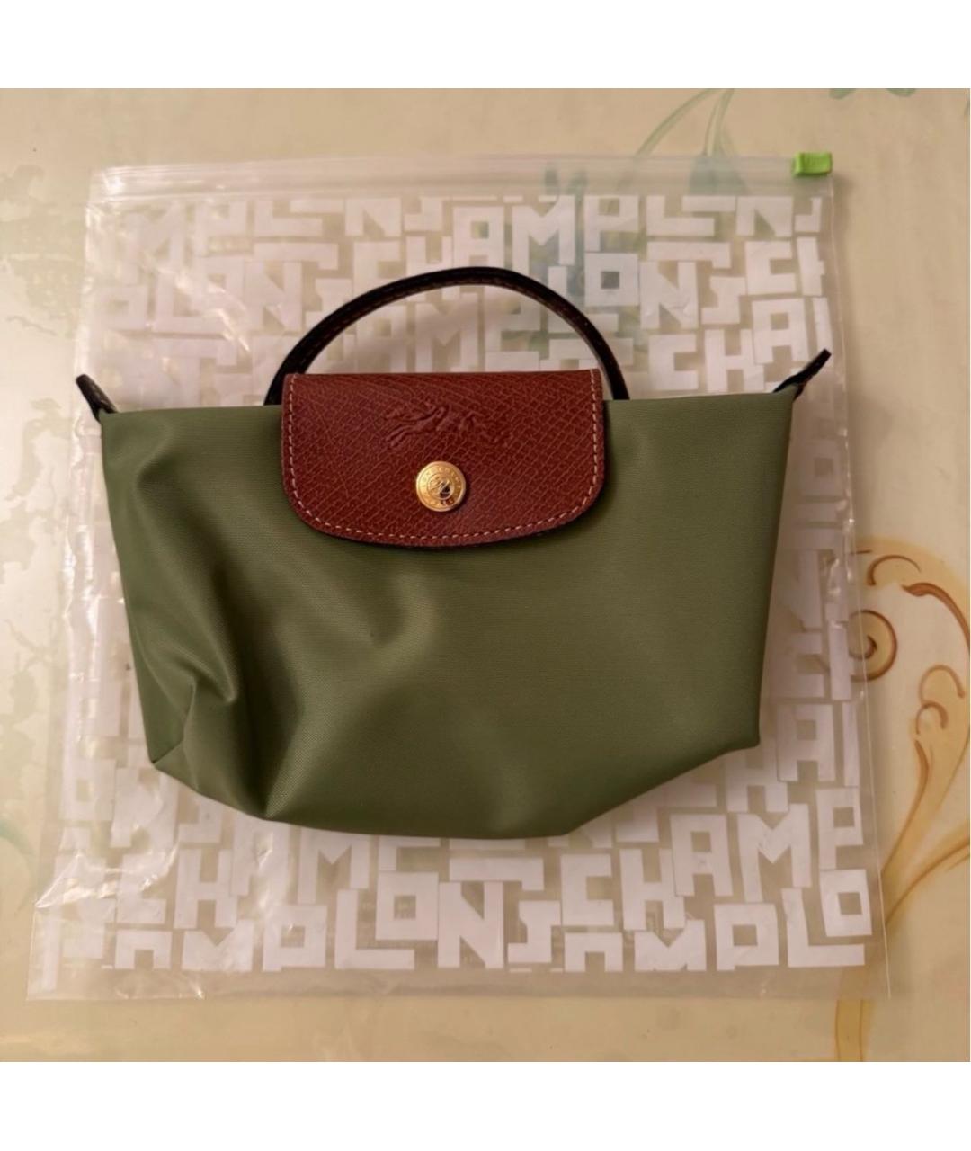 LONGCHAMP Салатовая сумка с короткими ручками, фото 7