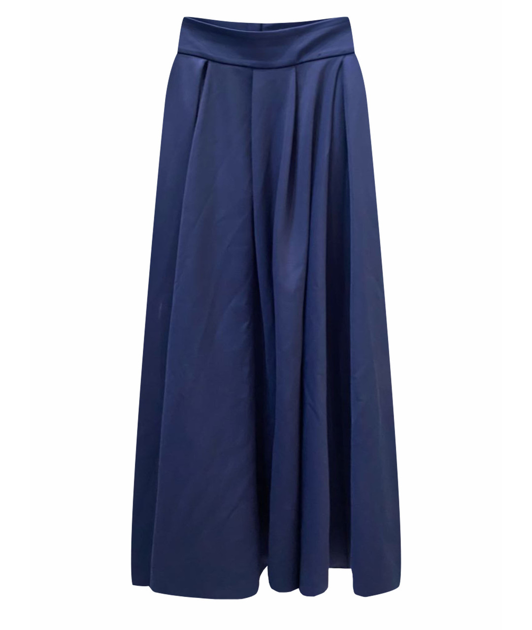 ELISABETTA FRANCHI Темно-синяя полиэстеровая юбка макси, фото 1