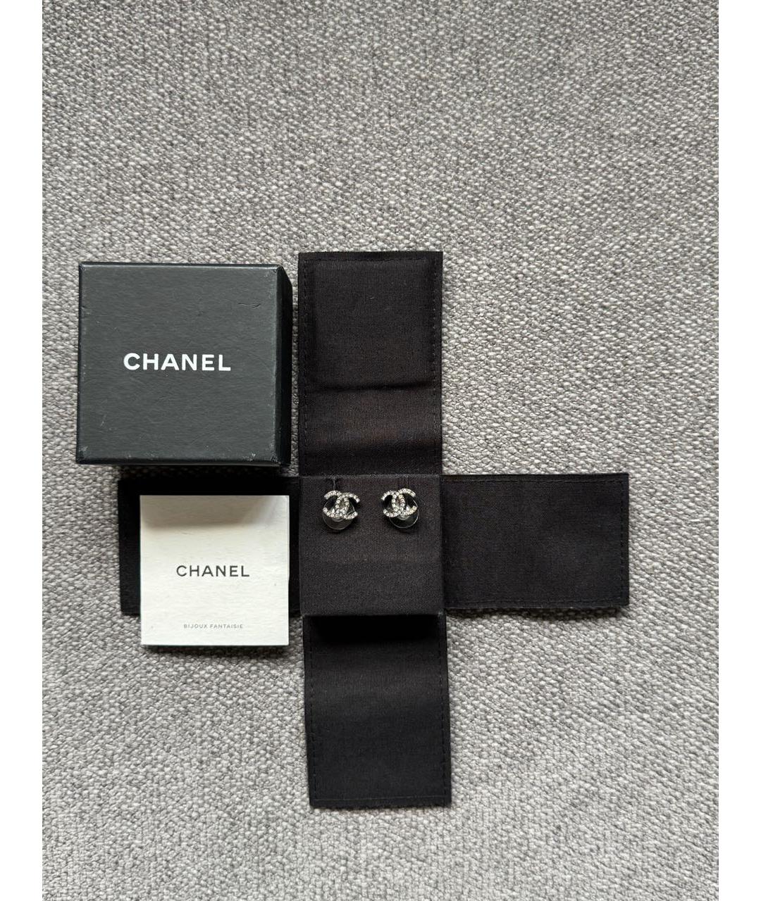 CHANEL Серебряные металлические серьги, фото 5