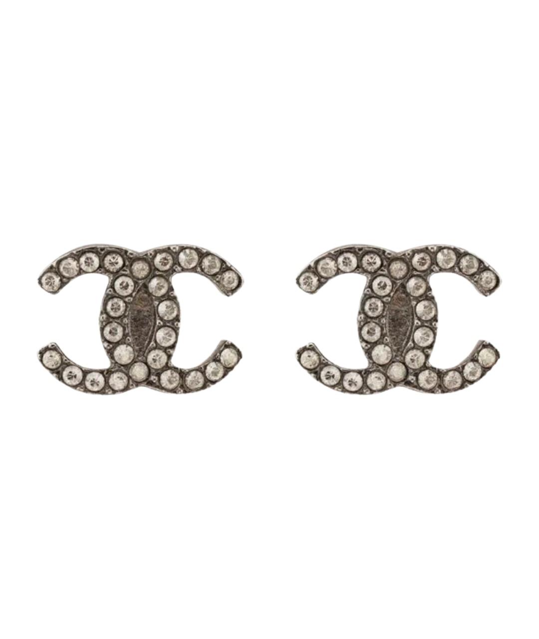 CHANEL Серебряные металлические серьги, фото 1