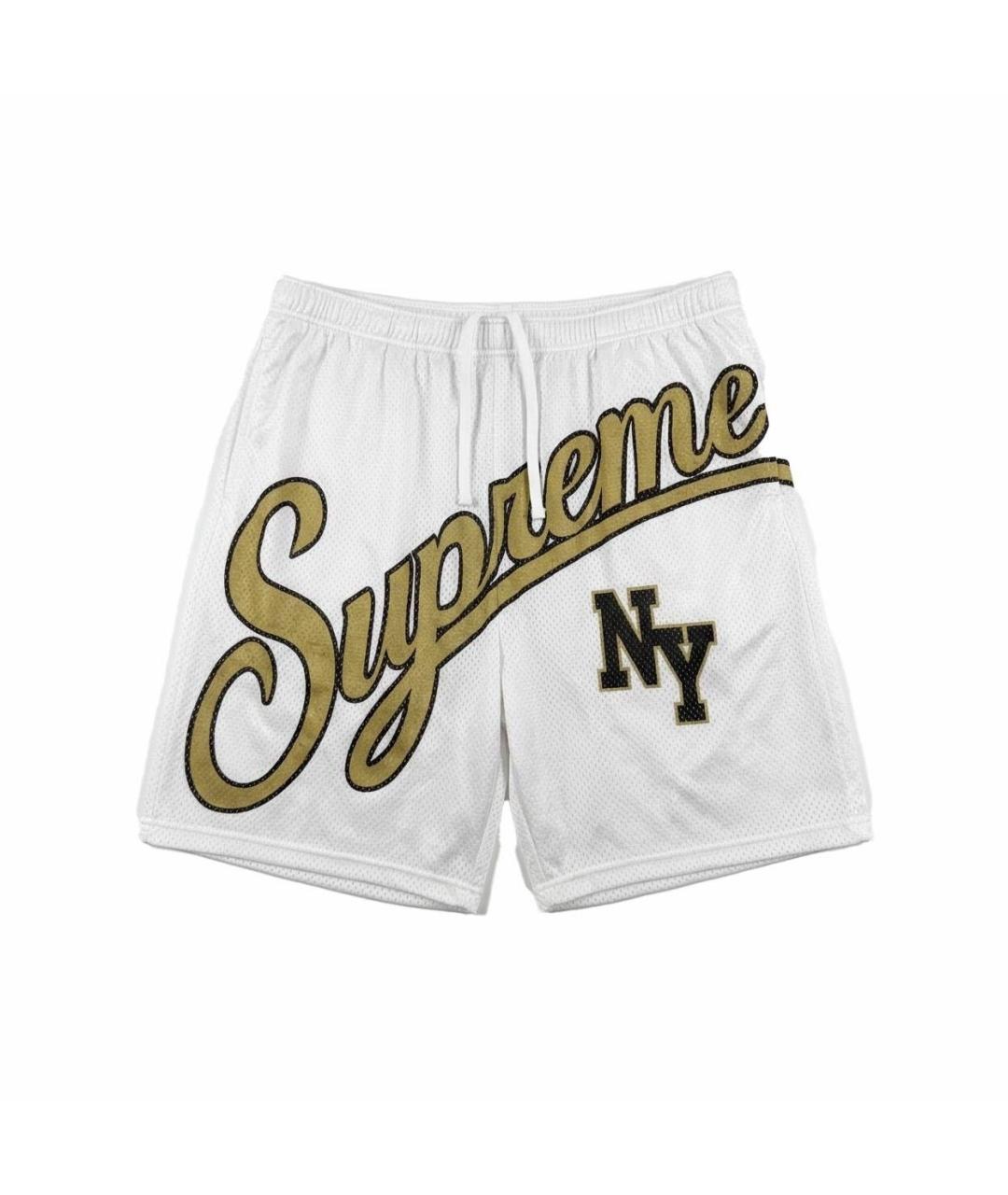 SUPREME Белые шорты, фото 4