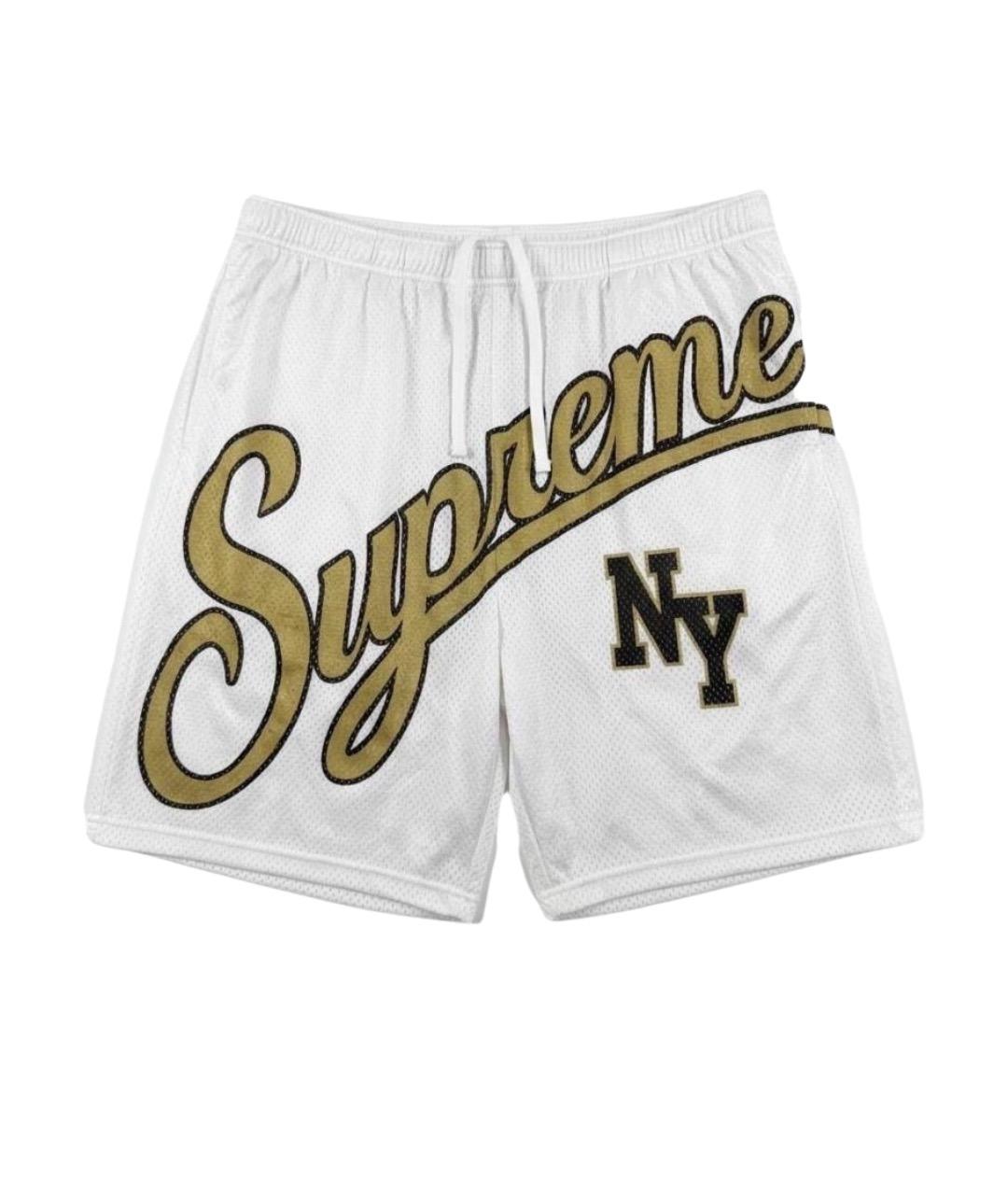 SUPREME Белые шорты, фото 1