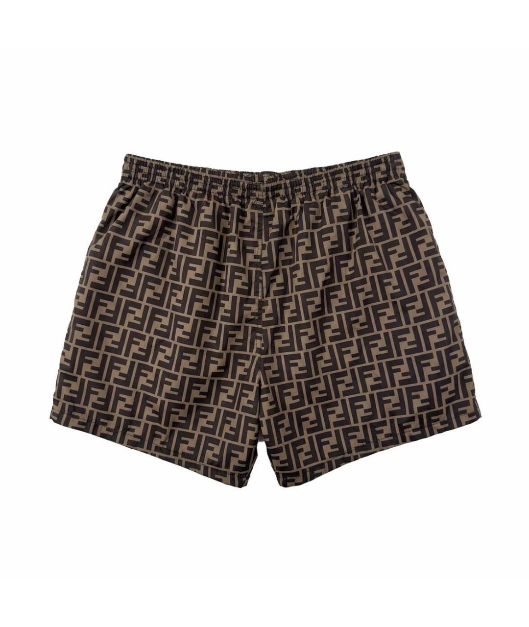 FENDI Коричневые плавки, фото 3