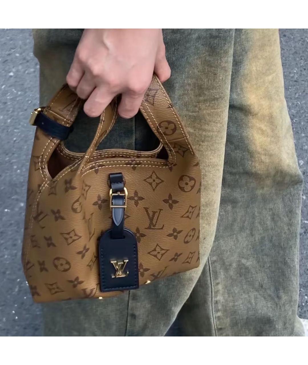 LOUIS VUITTON Коричневая сумка с короткими ручками, фото 7