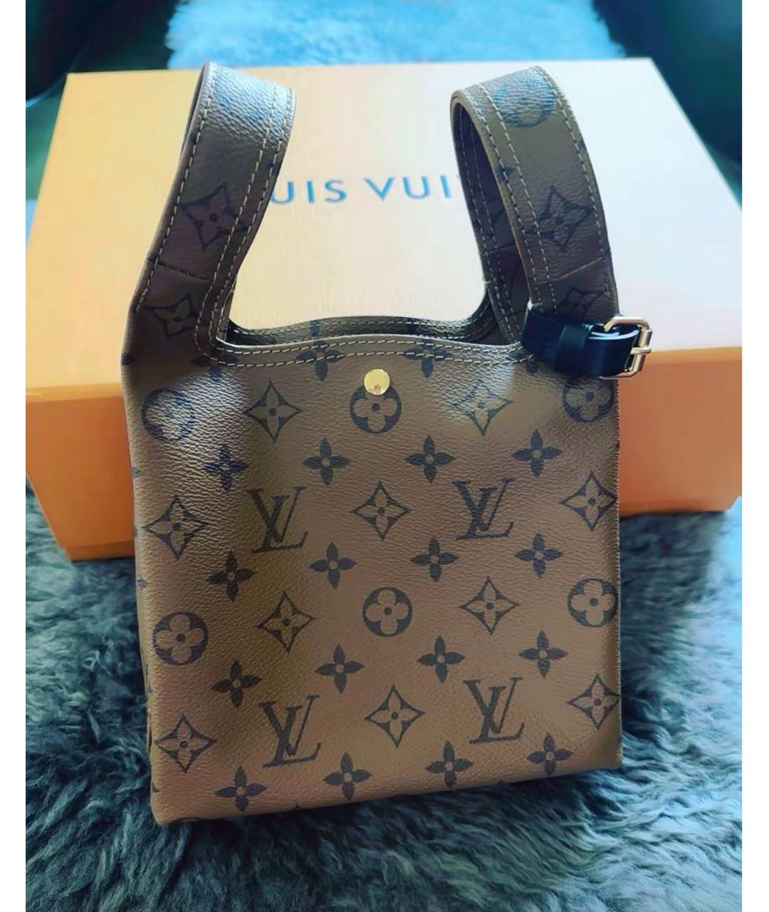 LOUIS VUITTON Коричневая сумка с короткими ручками, фото 6