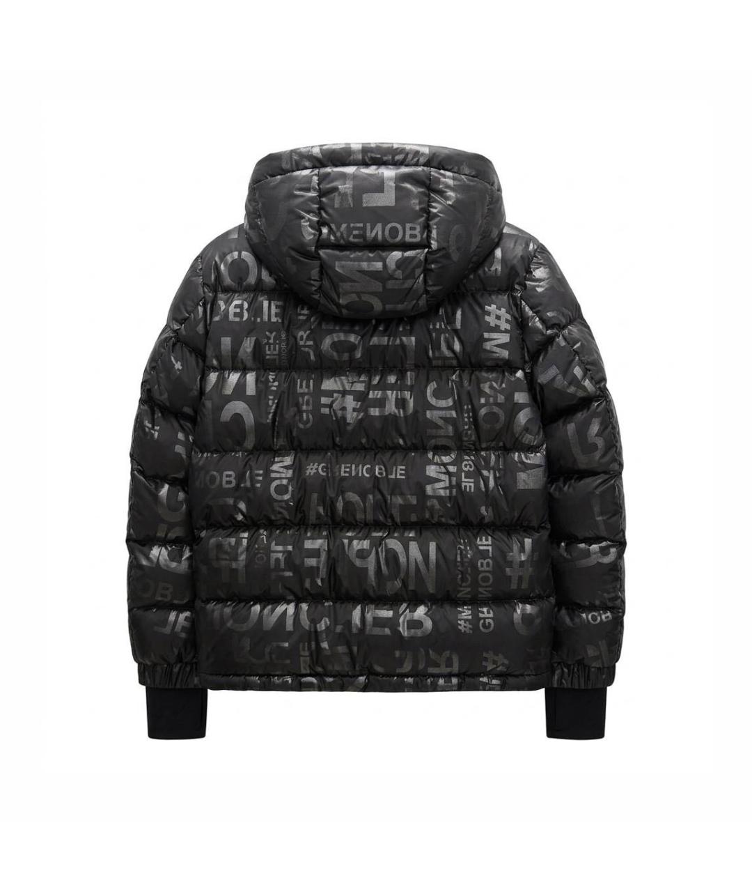 MONCLER Черный пуховик, фото 3