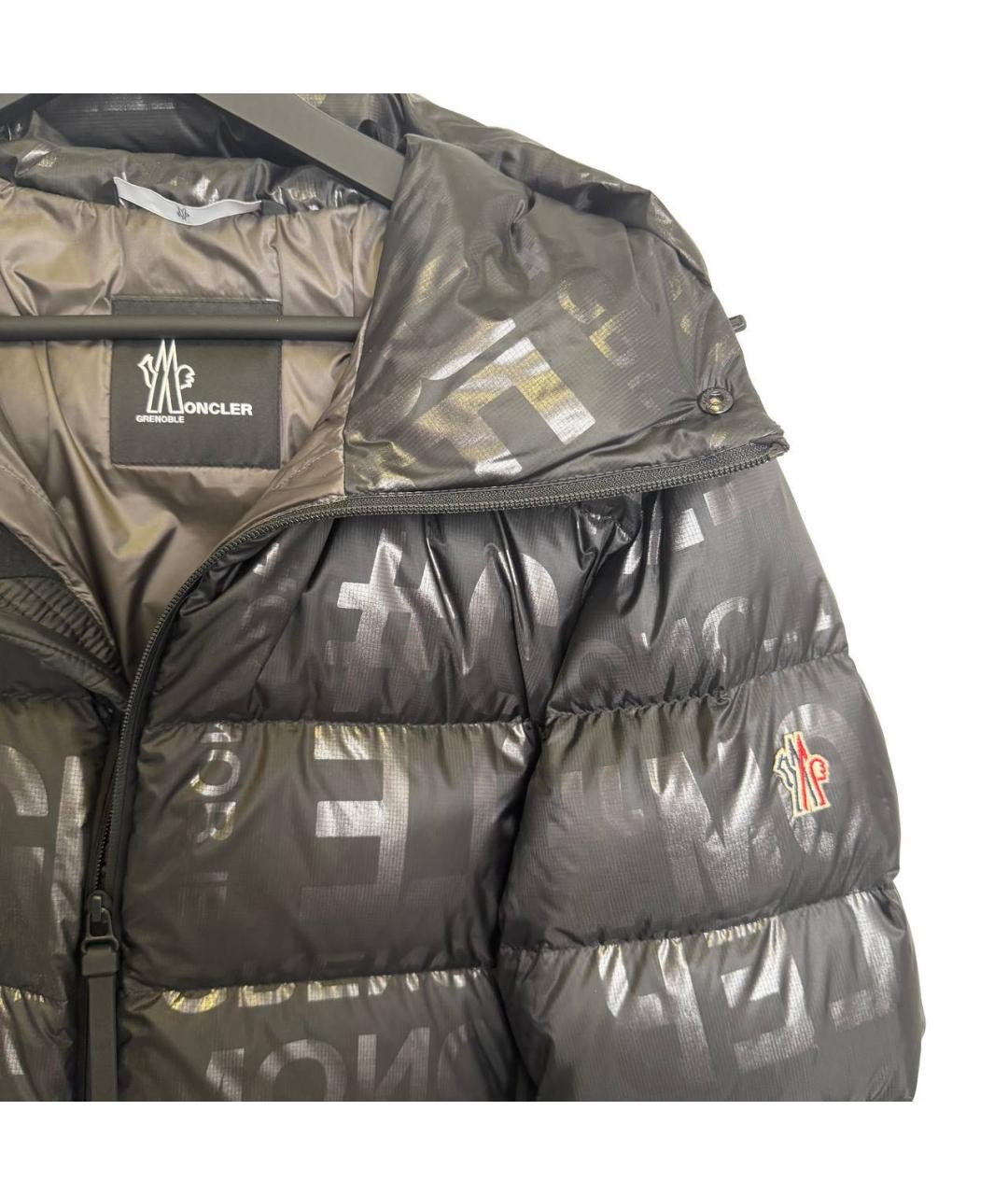 MONCLER Черный пуховик, фото 2