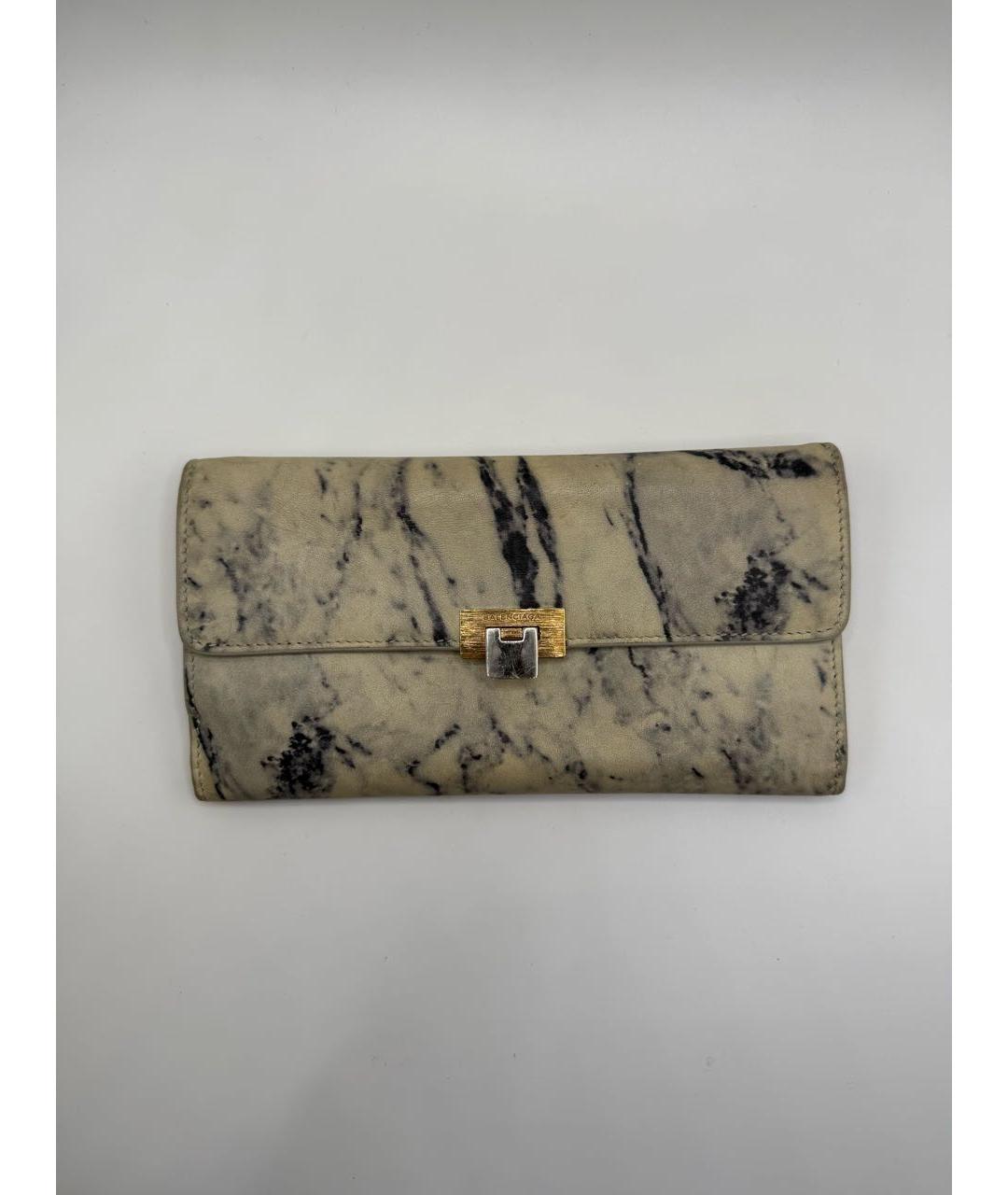 BALENCIAGA Белый кожаный кошелек, фото 8