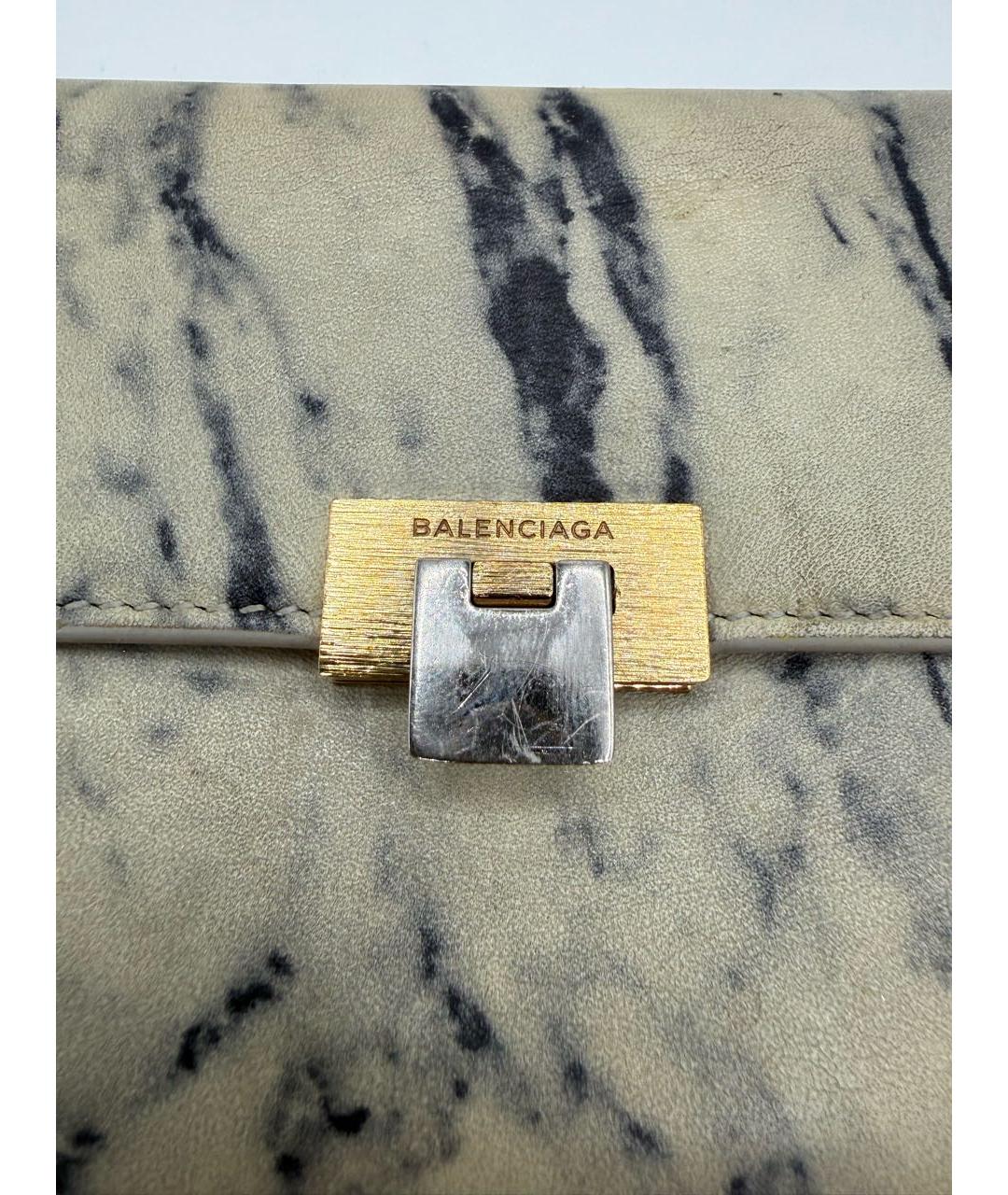 BALENCIAGA Белый кожаный кошелек, фото 2