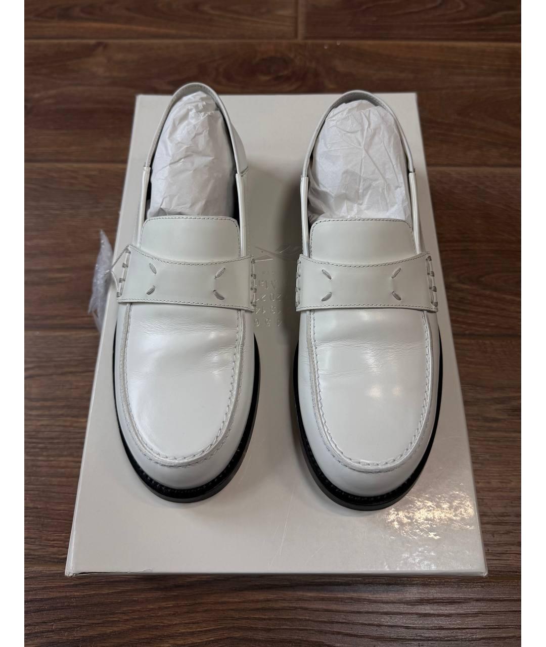 MAISON MARGIELA Белые кожаные лоферы, фото 2