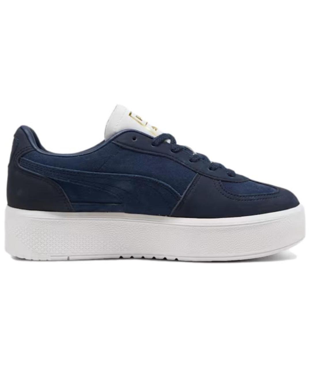 PUMA Синие кожаные кроссовки, фото 2