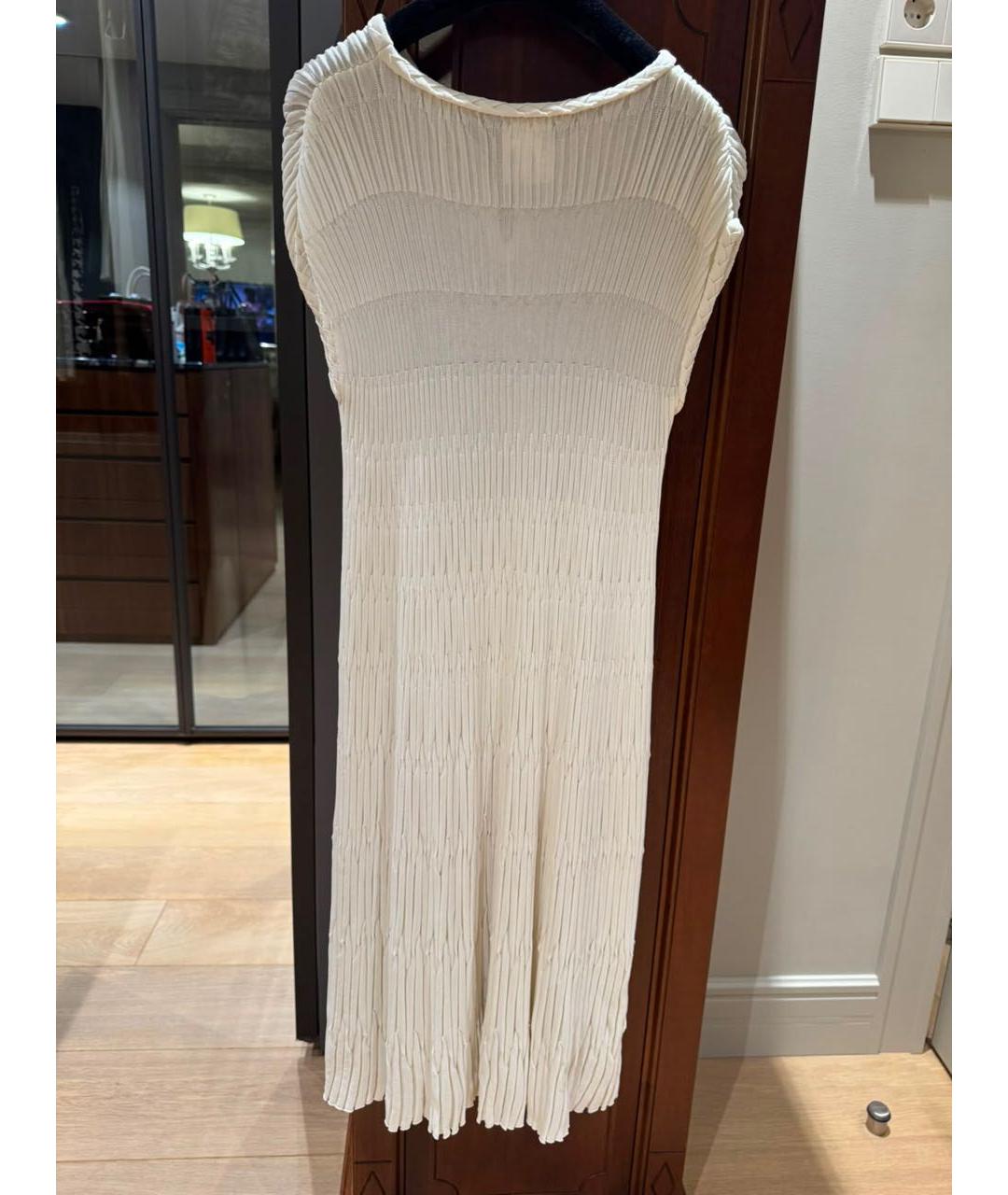 CHANEL Белое хлопковое повседневное платье, фото 2