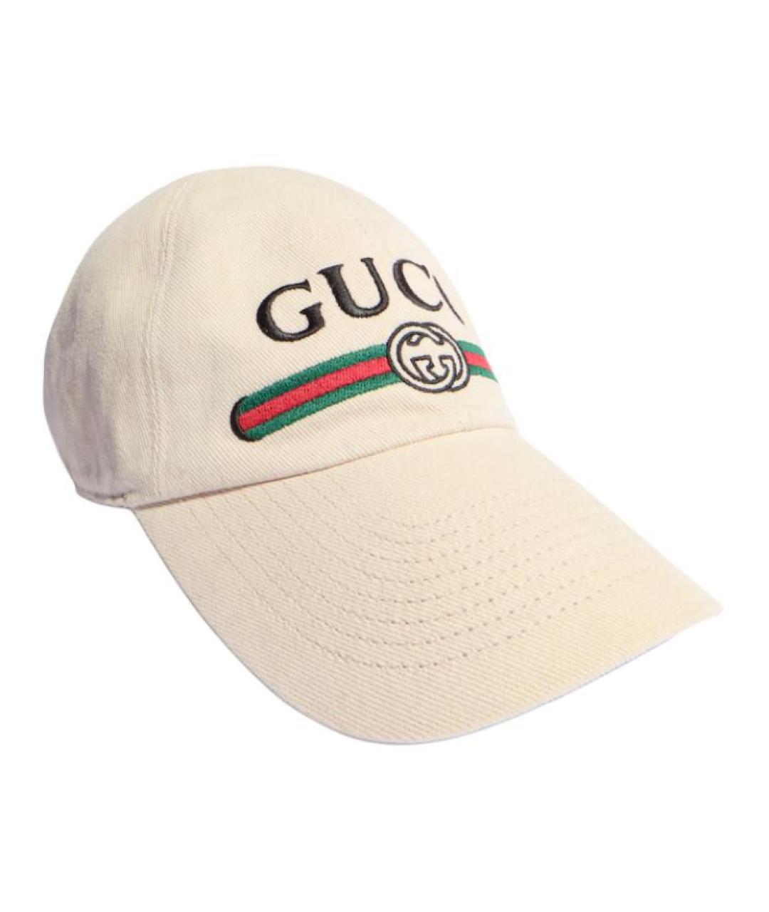 GUCCI Белая хлопковая кепка/бейсболка, фото 3