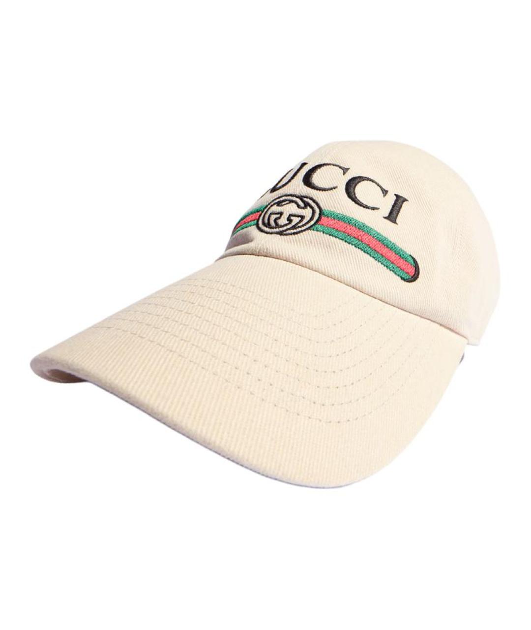 GUCCI Белая хлопковая кепка/бейсболка, фото 2