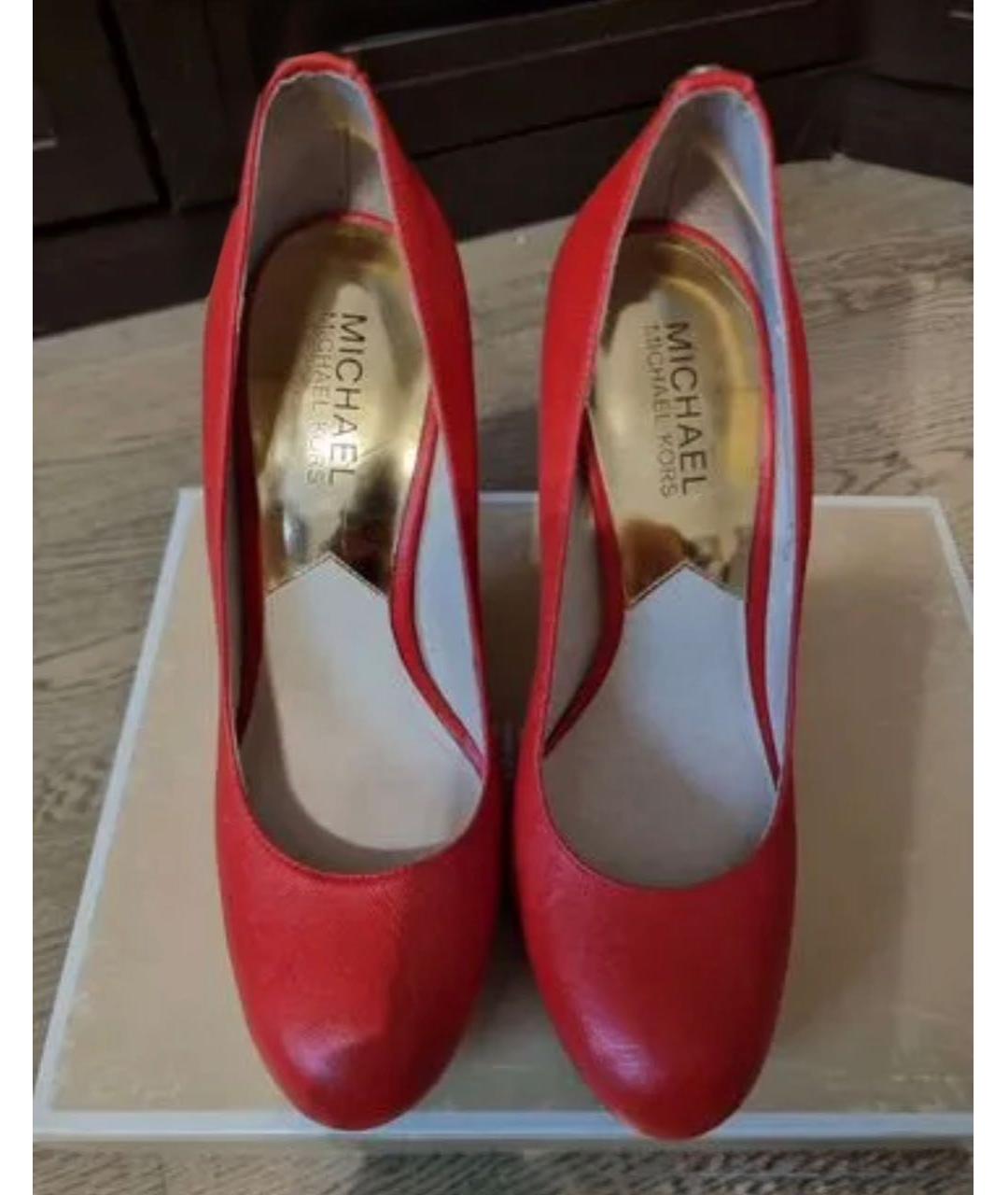 MICHAEL MICHAEL KORS Красные кожаные туфли, фото 5