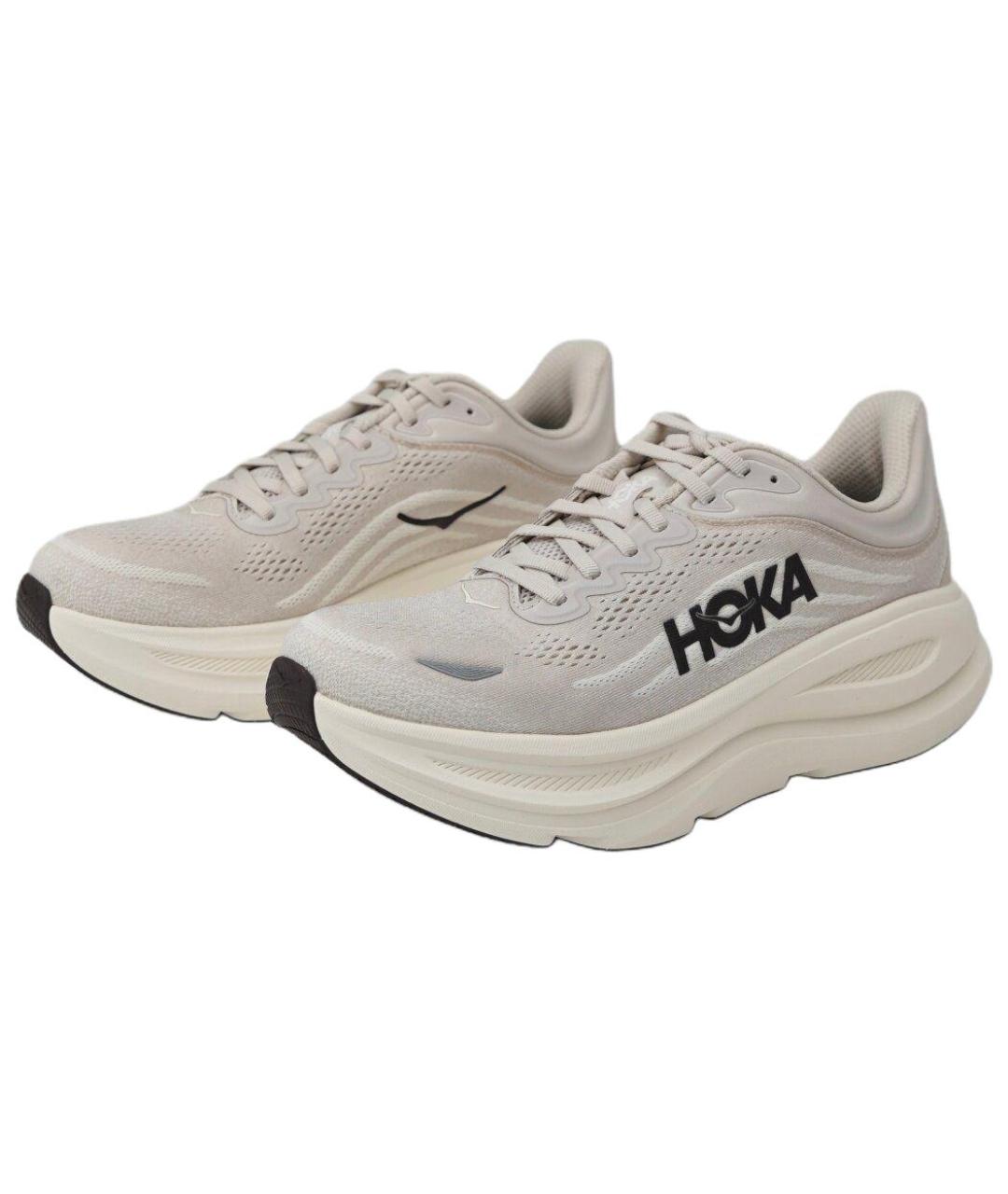 HOKA Серые текстильные низкие кроссовки / кеды, фото 3