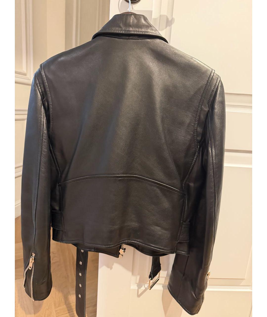 BALENCIAGA Черная кожаная куртка, фото 2