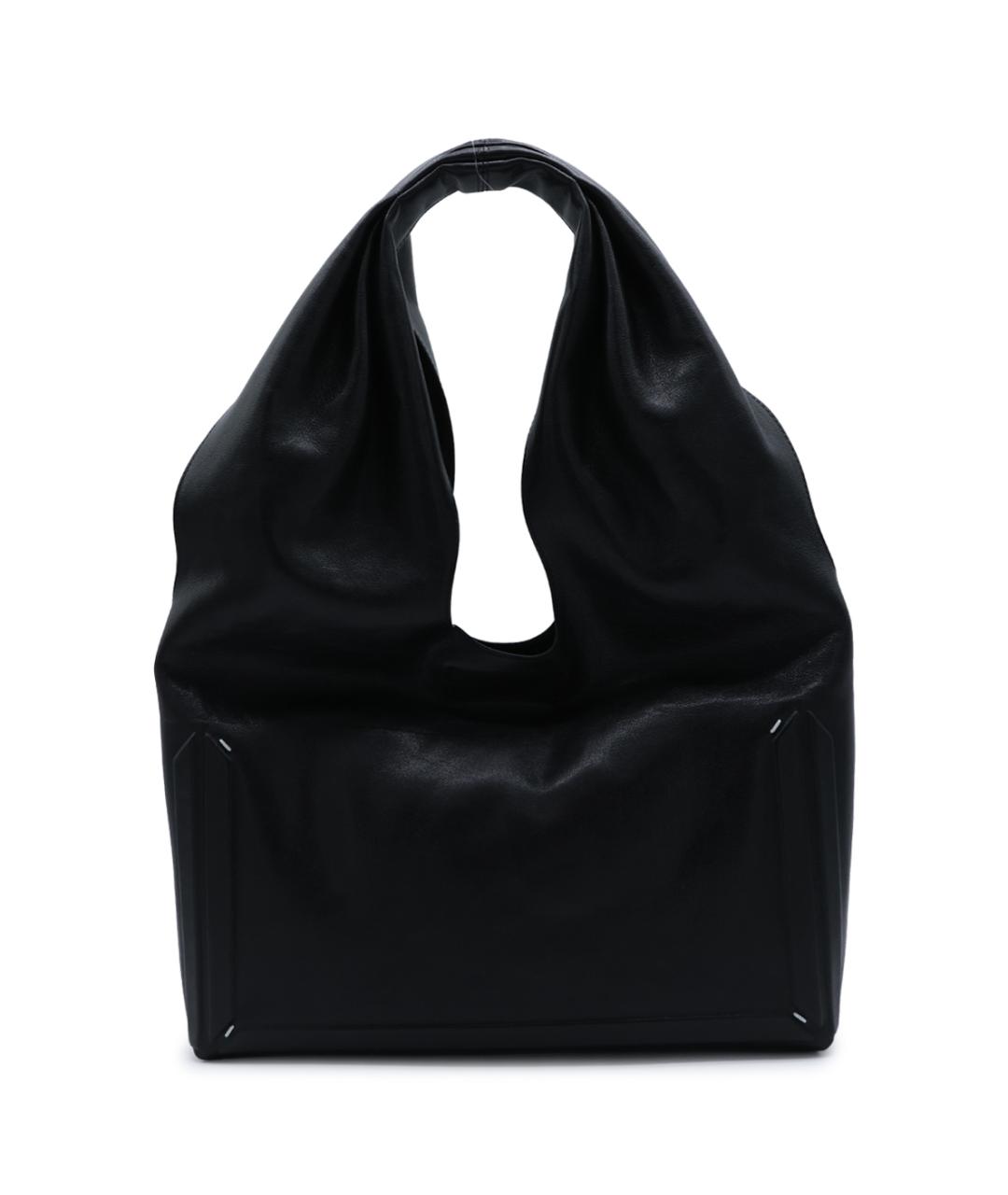 MAISON MARGIELA Черная кожаная сумка тоут, фото 1
