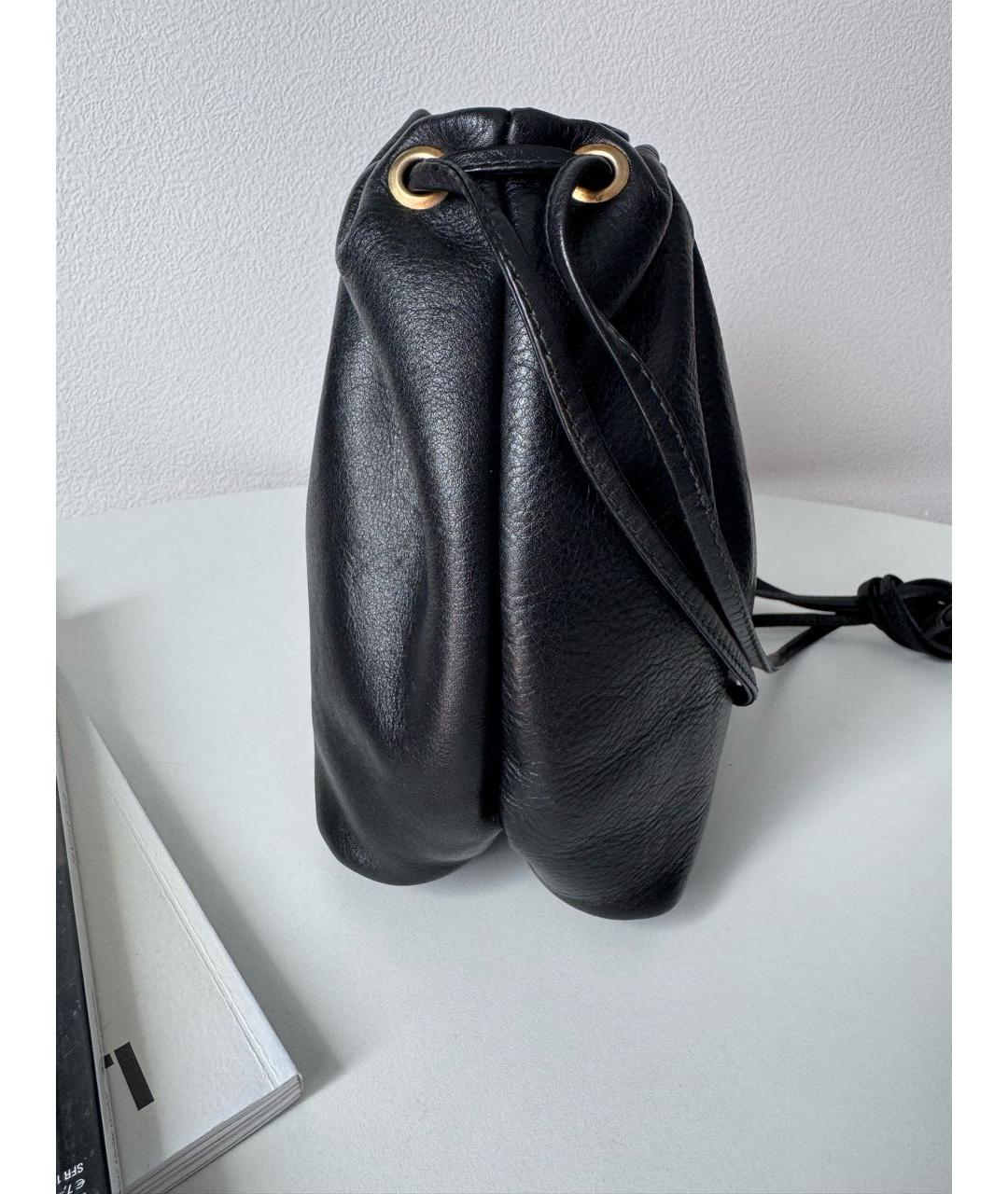 LANVIN Черная кожаная сумка через плечо, фото 4