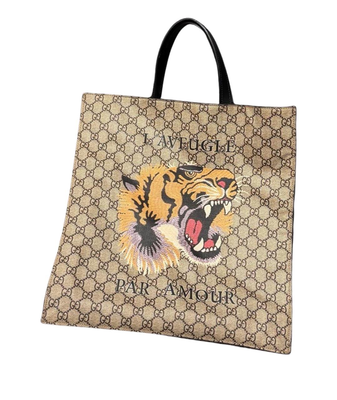 GUCCI Бежевая сумка тоут, фото 1