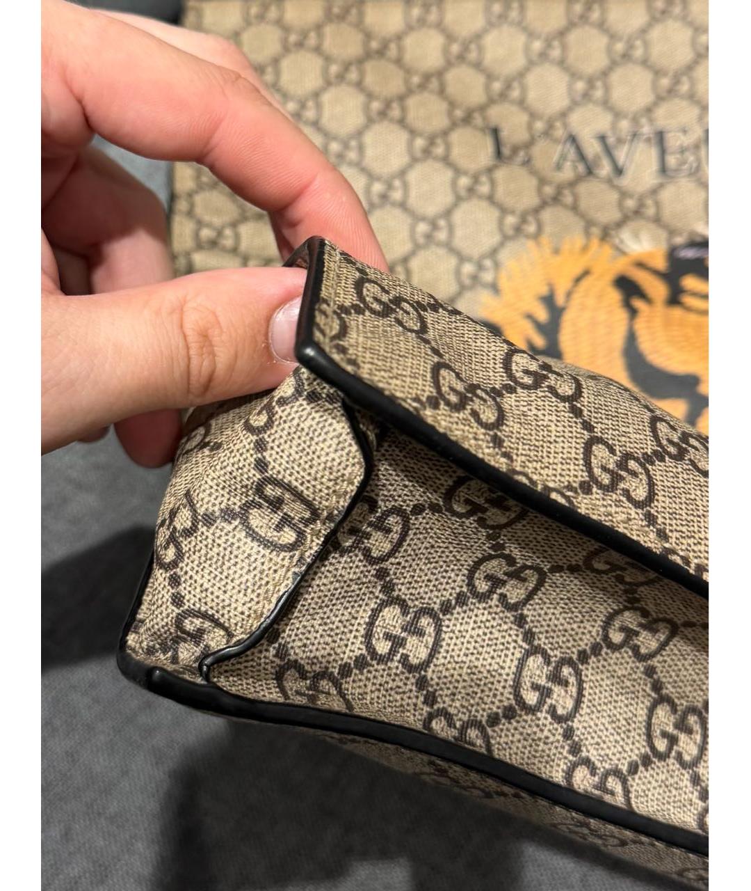 GUCCI Бежевая сумка тоут, фото 8